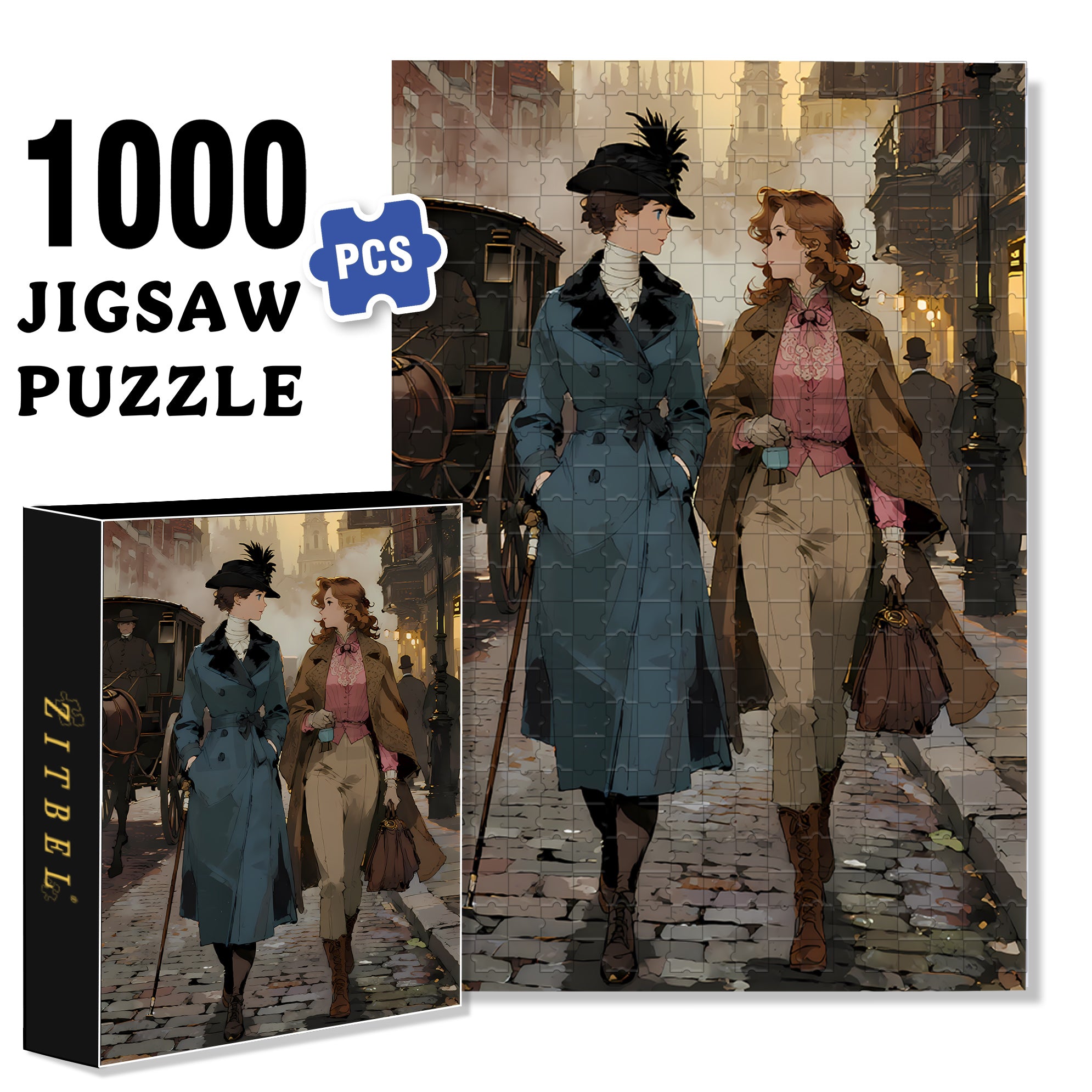 Good Girlfriend 500pcs/1000pcs Jigsaw Puzzle, Scratch-Resistant, Interactive Family Game & Brain-Boosting DIY Decor, Perfect for Halloween, Christmas & New Year Gifts, Family Puzzle Game