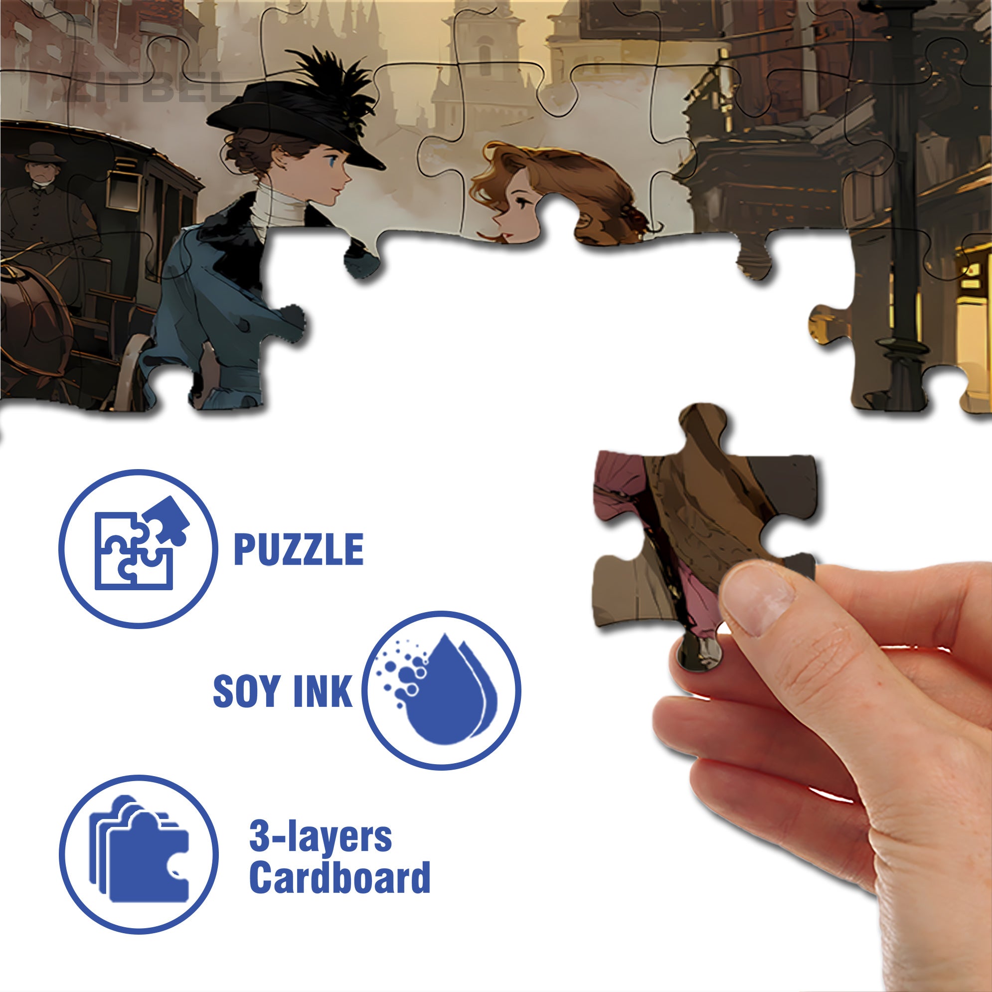 Good Girlfriend 500pcs/1000pcs Jigsaw Puzzle, Scratch-Resistant, Interactive Family Game & Brain-Boosting DIY Decor, Perfect for Halloween, Christmas & New Year Gifts, Family Puzzle Game