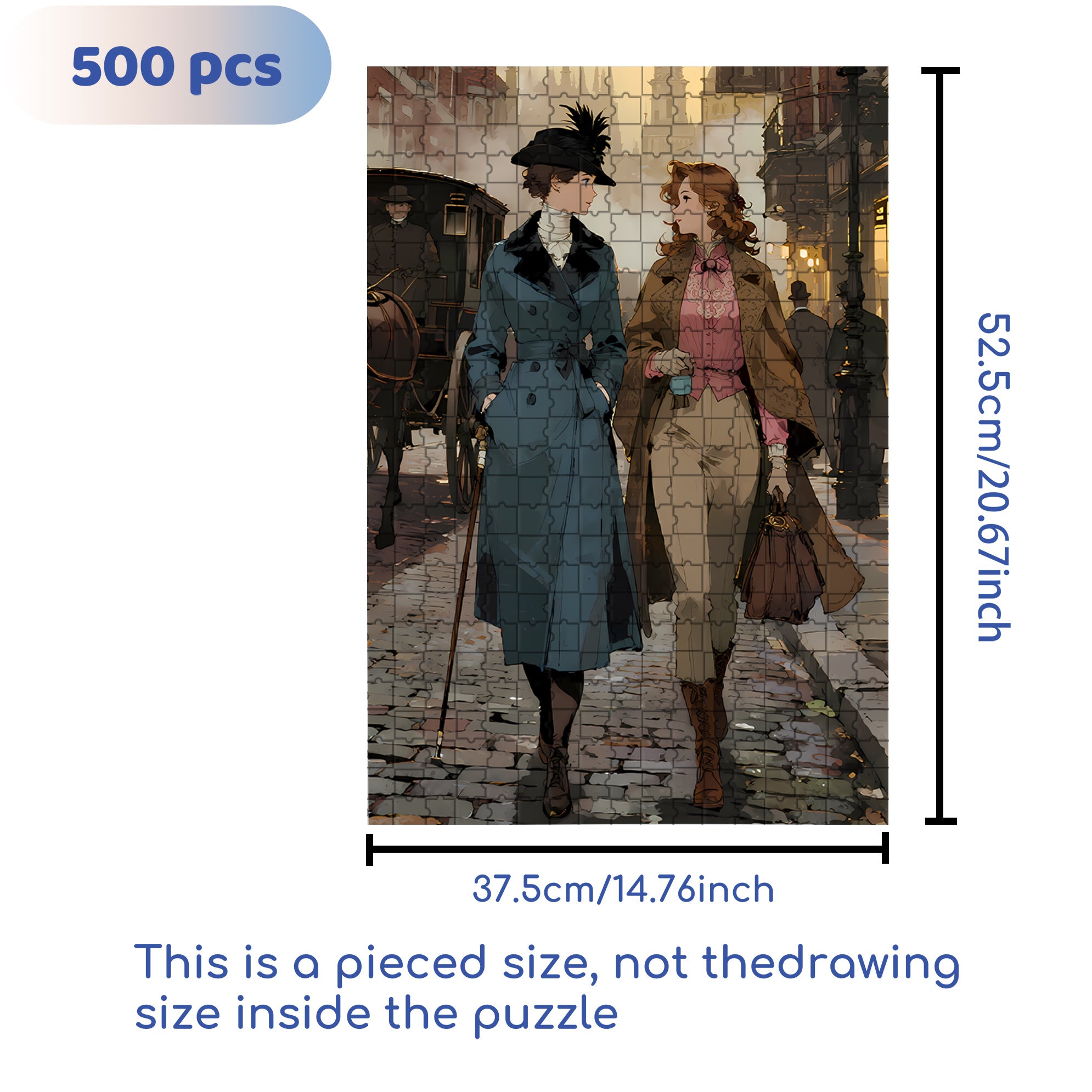 Good Girlfriend 500pcs/1000pcs Jigsaw Puzzle, Scratch-Resistant, Interactive Family Game & Brain-Boosting DIY Decor, Perfect for Halloween, Christmas & New Year Gifts, Family Puzzle Game