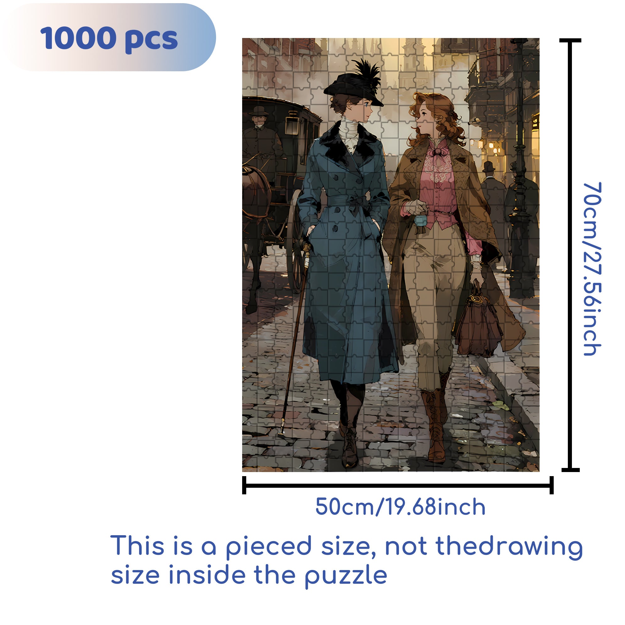 Good Girlfriend 500pcs/1000pcs Jigsaw Puzzle, Scratch-Resistant, Interactive Family Game & Brain-Boosting DIY Decor, Perfect for Halloween, Christmas & New Year Gifts, Family Puzzle Game