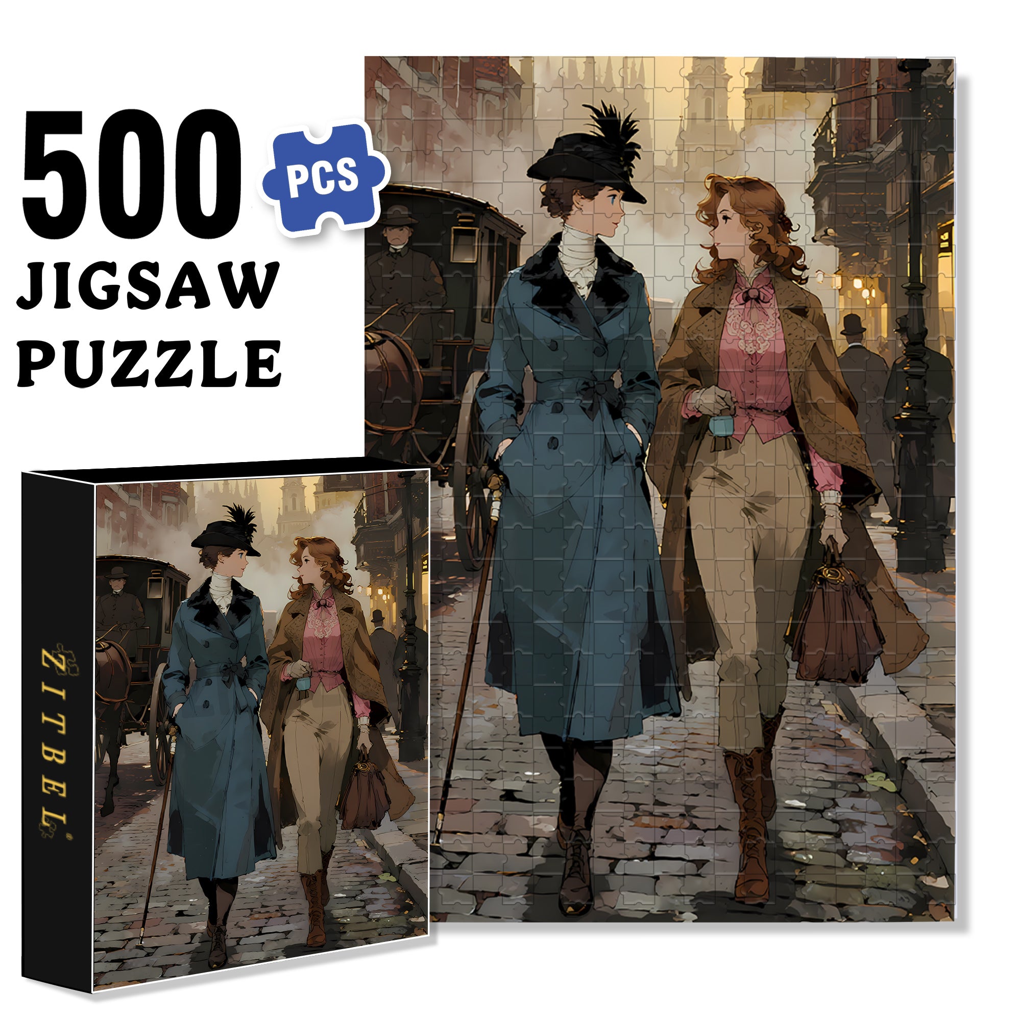 Good Girlfriend 500pcs/1000pcs Jigsaw Puzzle, Scratch-Resistant, Interactive Family Game & Brain-Boosting DIY Decor, Perfect for Halloween, Christmas & New Year Gifts, Family Puzzle Game