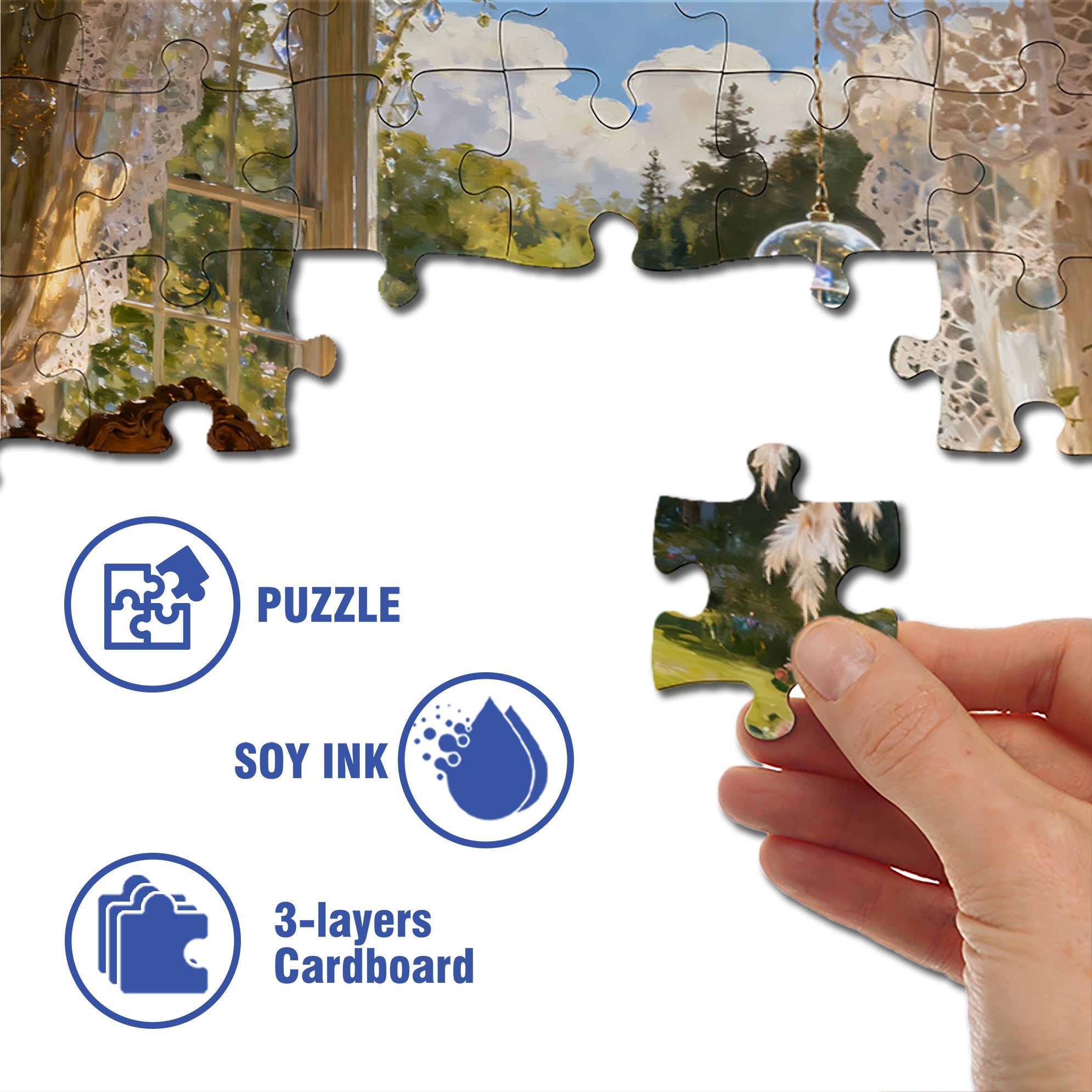 Gorgeous Bedroom 500pcs/1000pcs Jigsaw Puzzle, Scratch-Resistant, Interactive Family Game & Brain-Boosting DIY Decor, Perfect for Halloween, Christmas & New Year Gifts, Family Puzzle Game