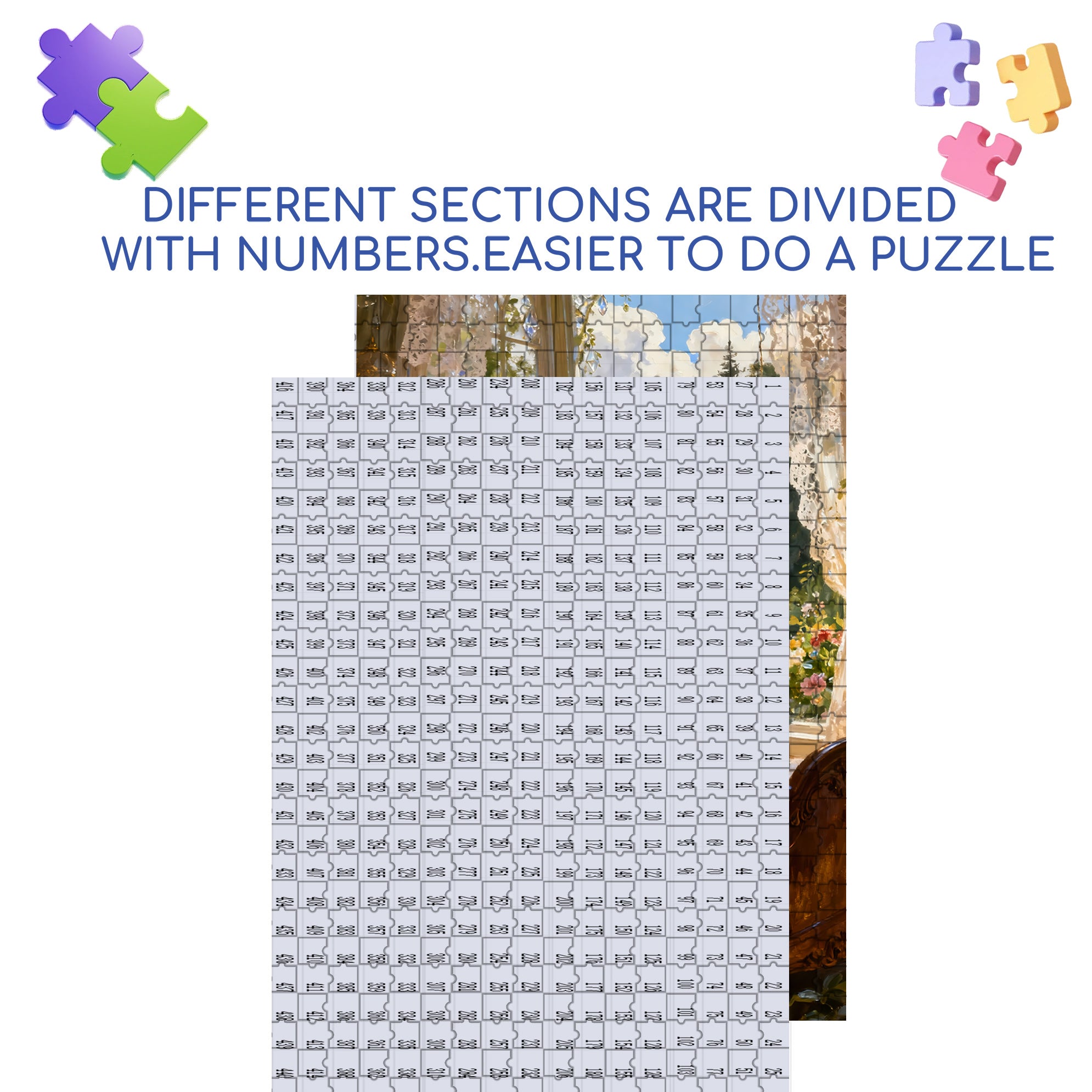 Gorgeous Bedroom 500pcs/1000pcs Jigsaw Puzzle, Scratch-Resistant, Interactive Family Game & Brain-Boosting DIY Decor, Perfect for Halloween, Christmas & New Year Gifts, Family Puzzle Game
