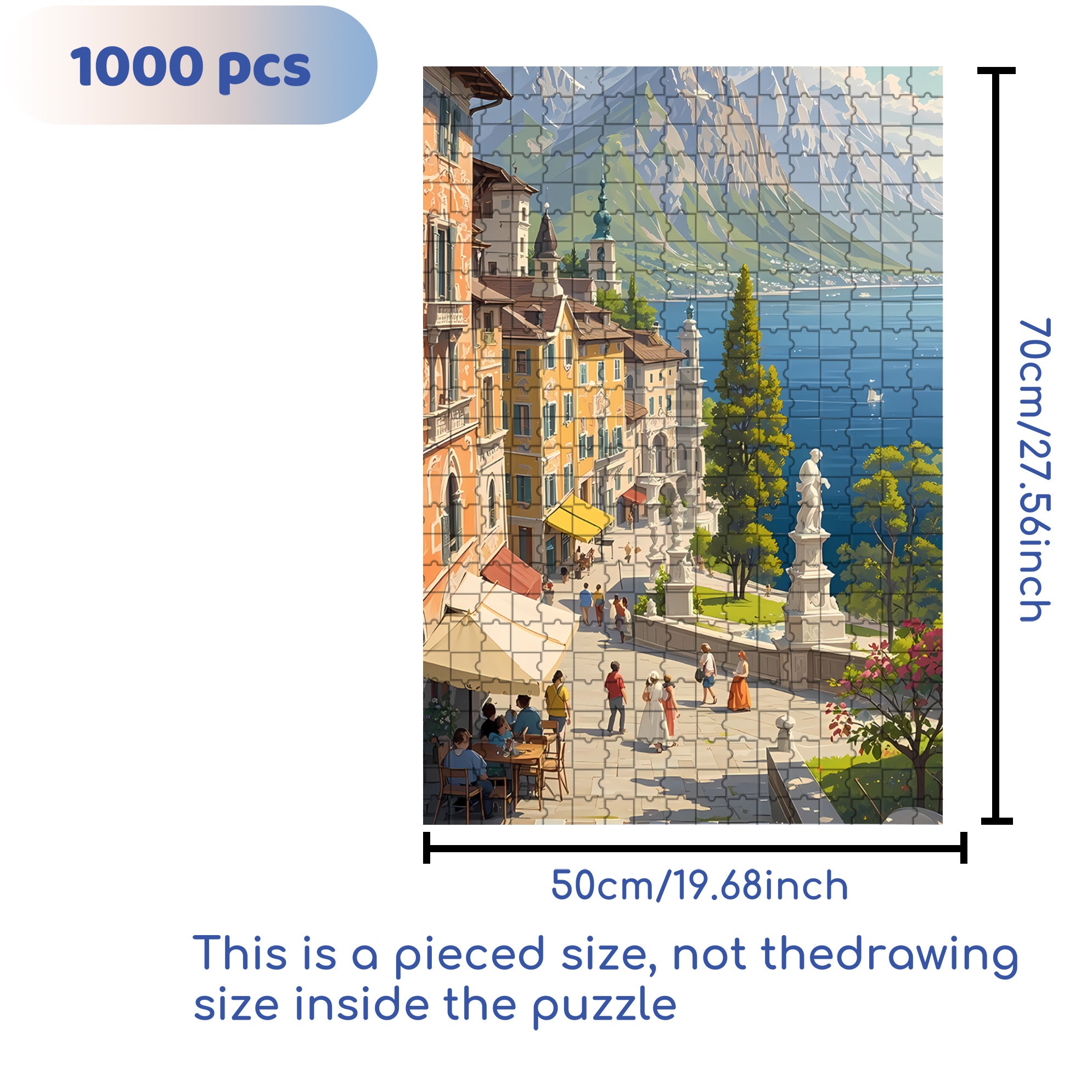 Hot Summer 500pcs/1000pcs Jigsaw Puzzle, Scratch-Resistant, Interactive Family Game & Brain-Boosting DIY Decor, Perfect for Halloween, Christmas & New Year Gifts, Family Puzzle Game
