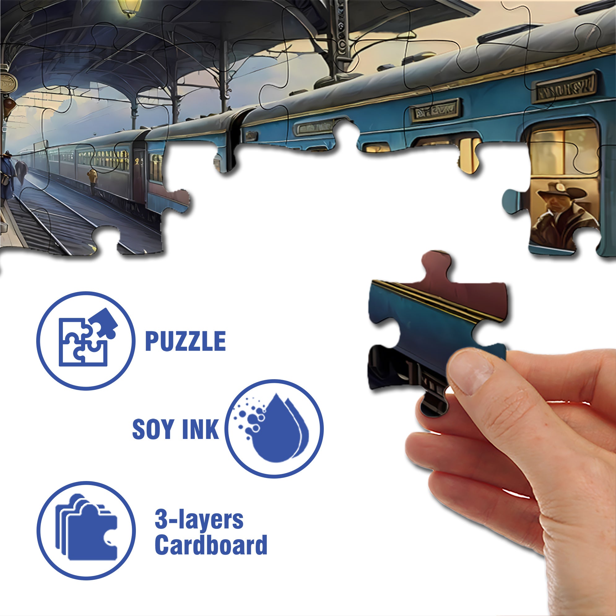 Luggage 500pcs/1000pcs Jigsaw Puzzle, Scratch-Resistant, Interactive Family Game & Brain-Boosting DIY Decor, Perfect for Halloween, Christmas & New Year Gifts, Family Puzzle Game
