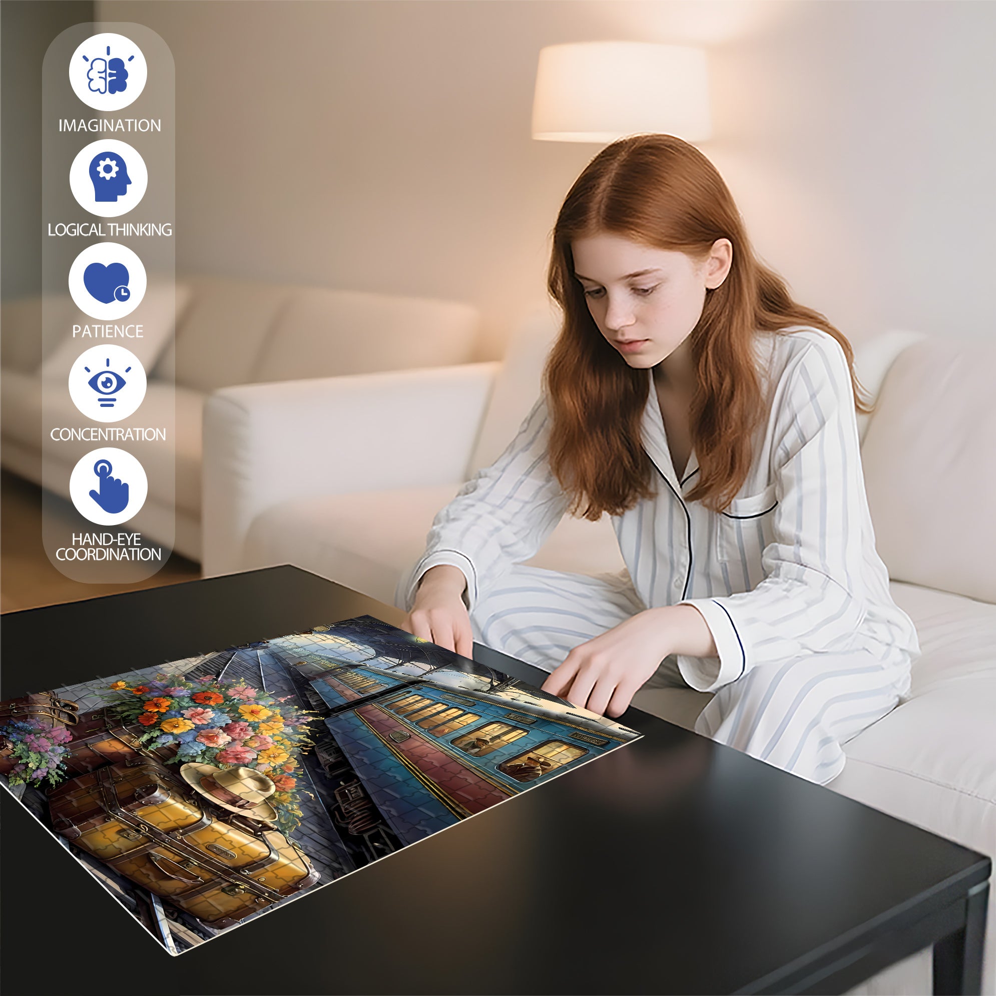 Luggage 500pcs/1000pcs Jigsaw Puzzle, Scratch-Resistant, Interactive Family Game & Brain-Boosting DIY Decor, Perfect for Halloween, Christmas & New Year Gifts, Family Puzzle Game