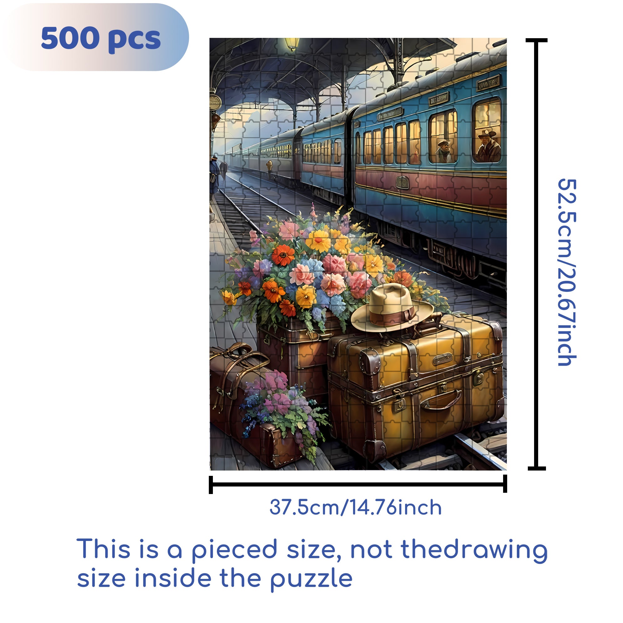 Luggage 500pcs/1000pcs Jigsaw Puzzle, Scratch-Resistant, Interactive Family Game & Brain-Boosting DIY Decor, Perfect for Halloween, Christmas & New Year Gifts, Family Puzzle Game