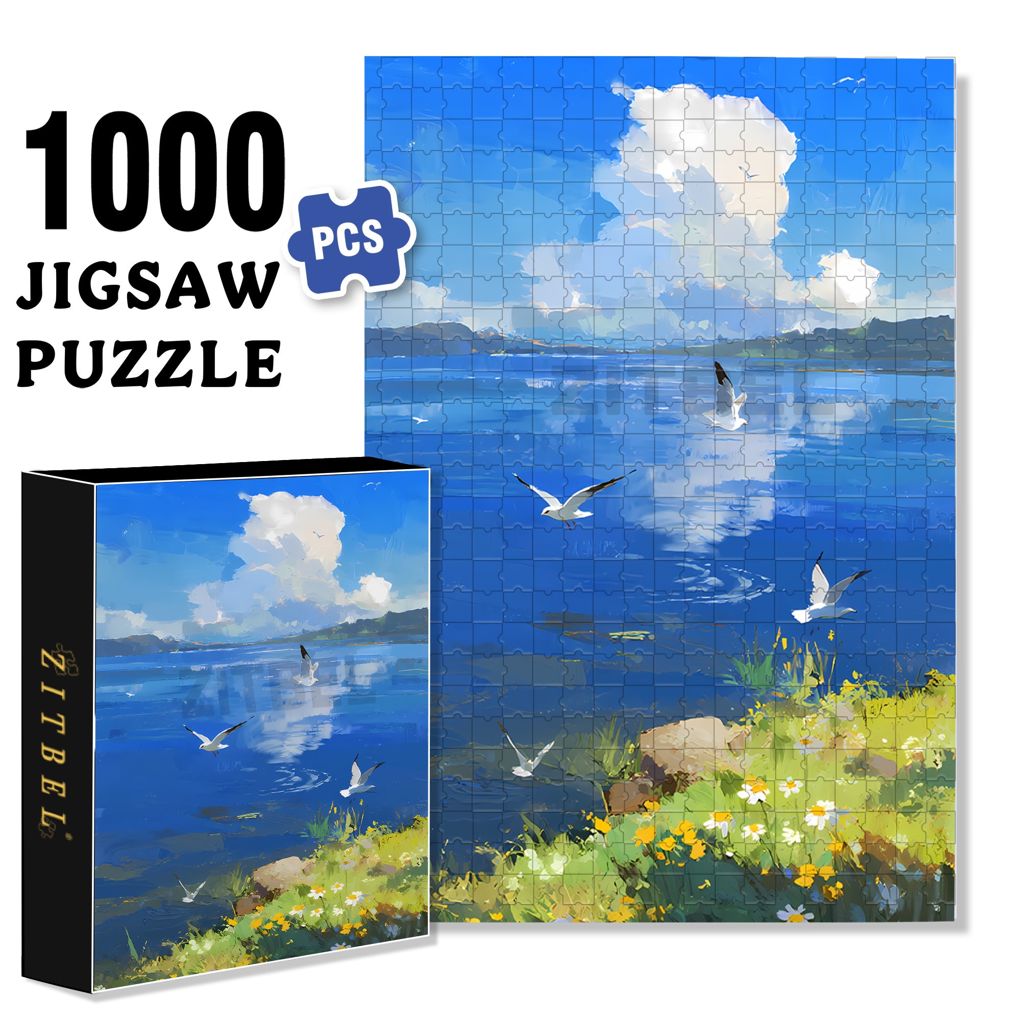 Midsummer 500pcs/1000pcs Jigsaw Puzzle, Scratch-Resistant, Interactive Family Game & Brain-Boosting DIY Decor, Perfect for Halloween, Christmas & New Year Gifts, Family Puzzle Game