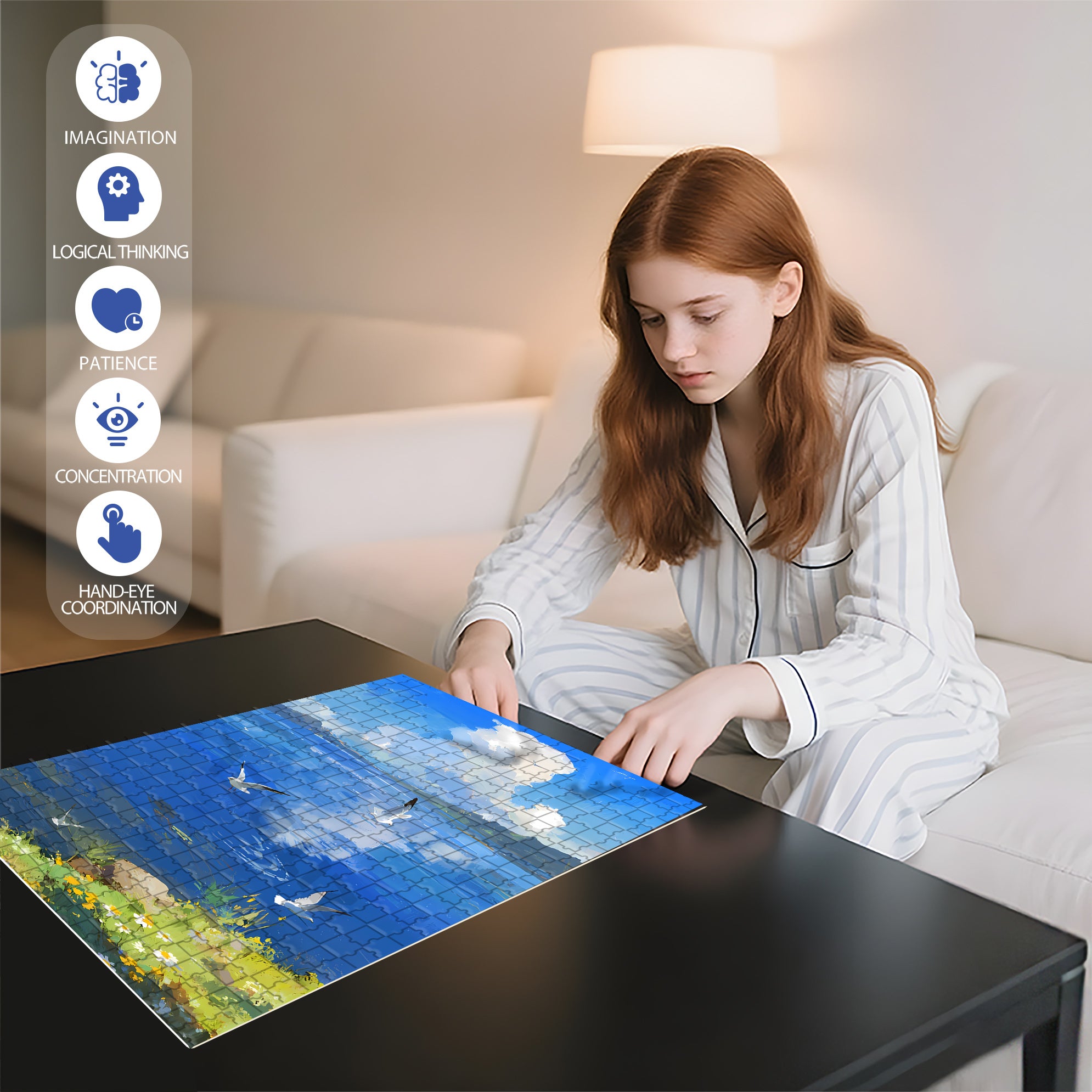 Midsummer 500pcs/1000pcs Jigsaw Puzzle, Scratch-Resistant, Interactive Family Game & Brain-Boosting DIY Decor, Perfect for Halloween, Christmas & New Year Gifts, Family Puzzle Game