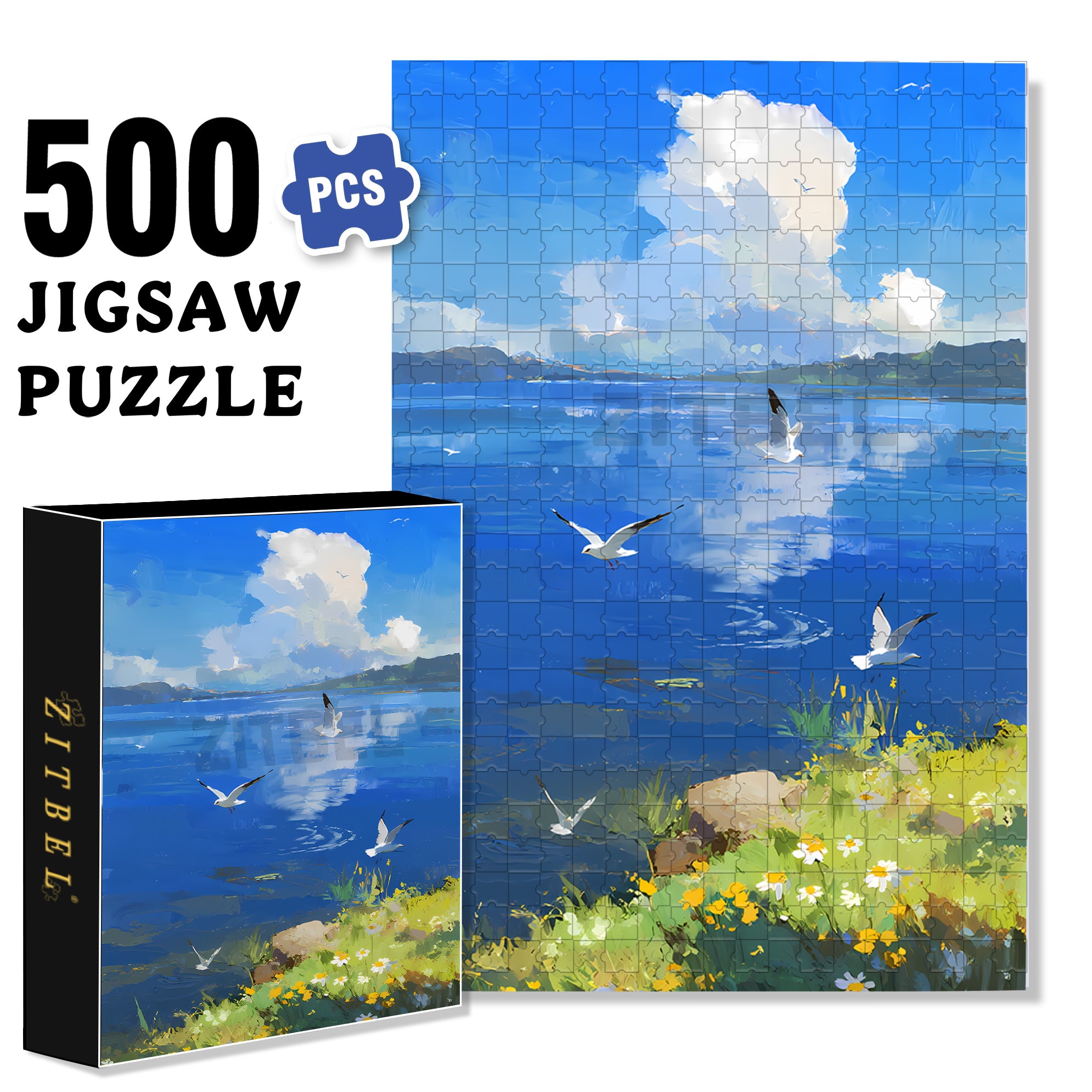 Midsummer 500pcs/1000pcs Jigsaw Puzzle, Scratch-Resistant, Interactive Family Game & Brain-Boosting DIY Decor, Perfect for Halloween, Christmas & New Year Gifts, Family Puzzle Game