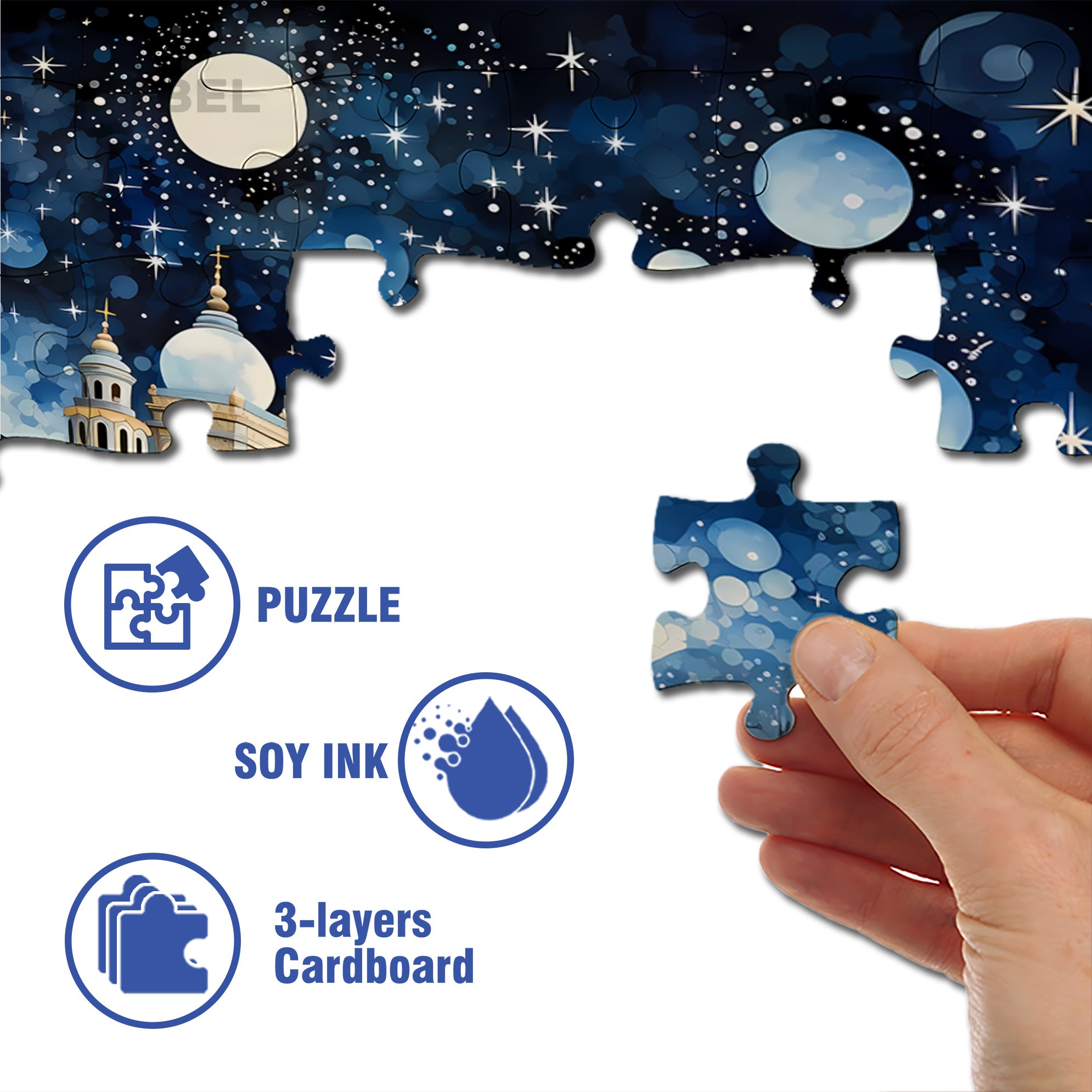 Moonlit Castle 500pcs/1000pcs Jigsaw Puzzle, Scratch-Resistant, Interactive Family Game & Brain-Boosting DIY Decor, Perfect for Halloween, Christmas & New Year Gifts, Family Puzzle Game