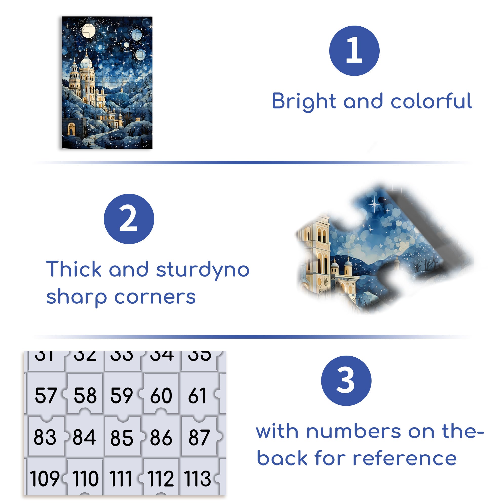 Moonlit Castle 500pcs/1000pcs Jigsaw Puzzle, Scratch-Resistant, Interactive Family Game & Brain-Boosting DIY Decor, Perfect for Halloween, Christmas & New Year Gifts, Family Puzzle Game