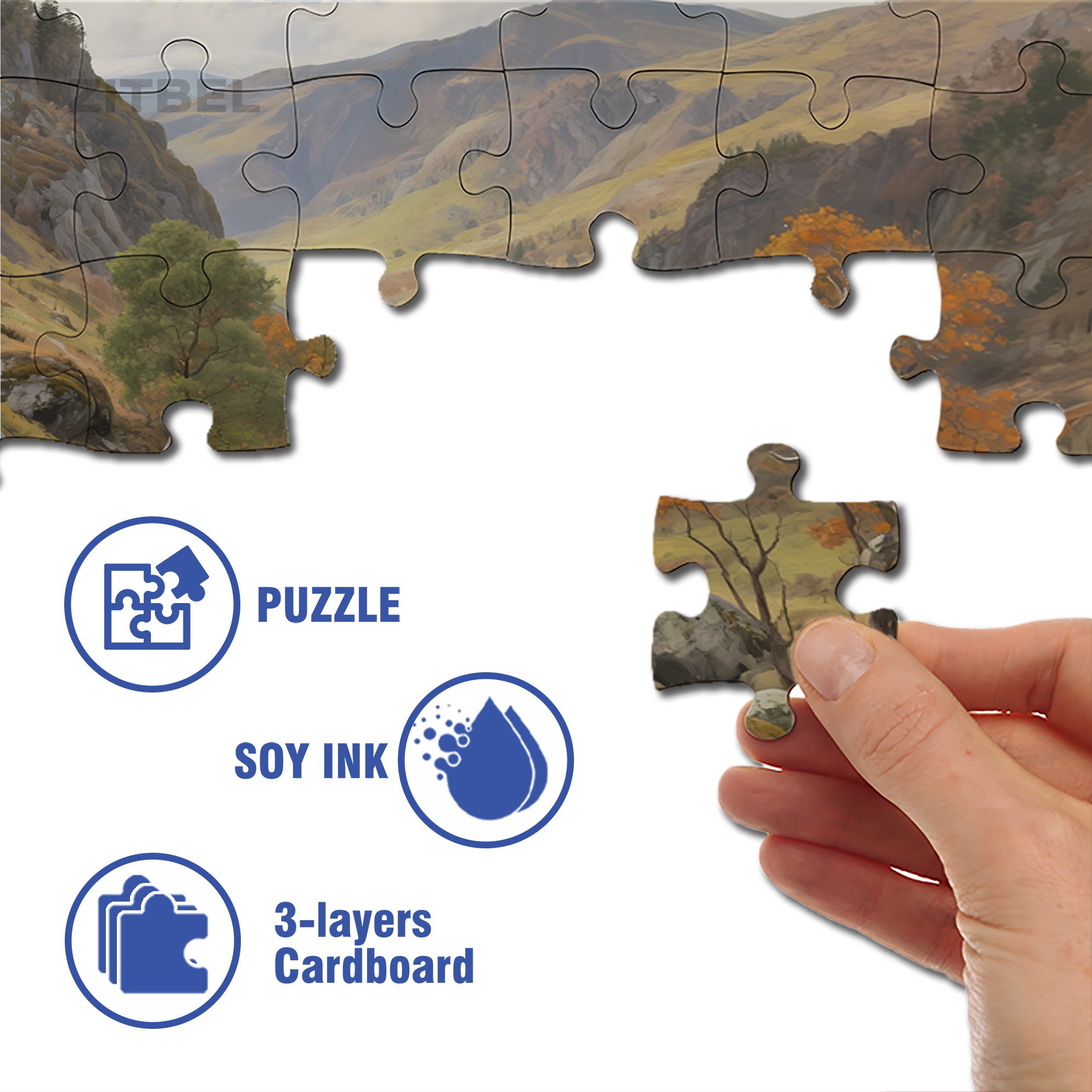 Mountain Stream 500pcs/1000pcs Jigsaw Puzzle, Scratch-Resistant, Interactive Family Game & Brain-Boosting DIY Decor, Perfect for Halloween, Christmas & New Year Gifts, Family Puzzle Game