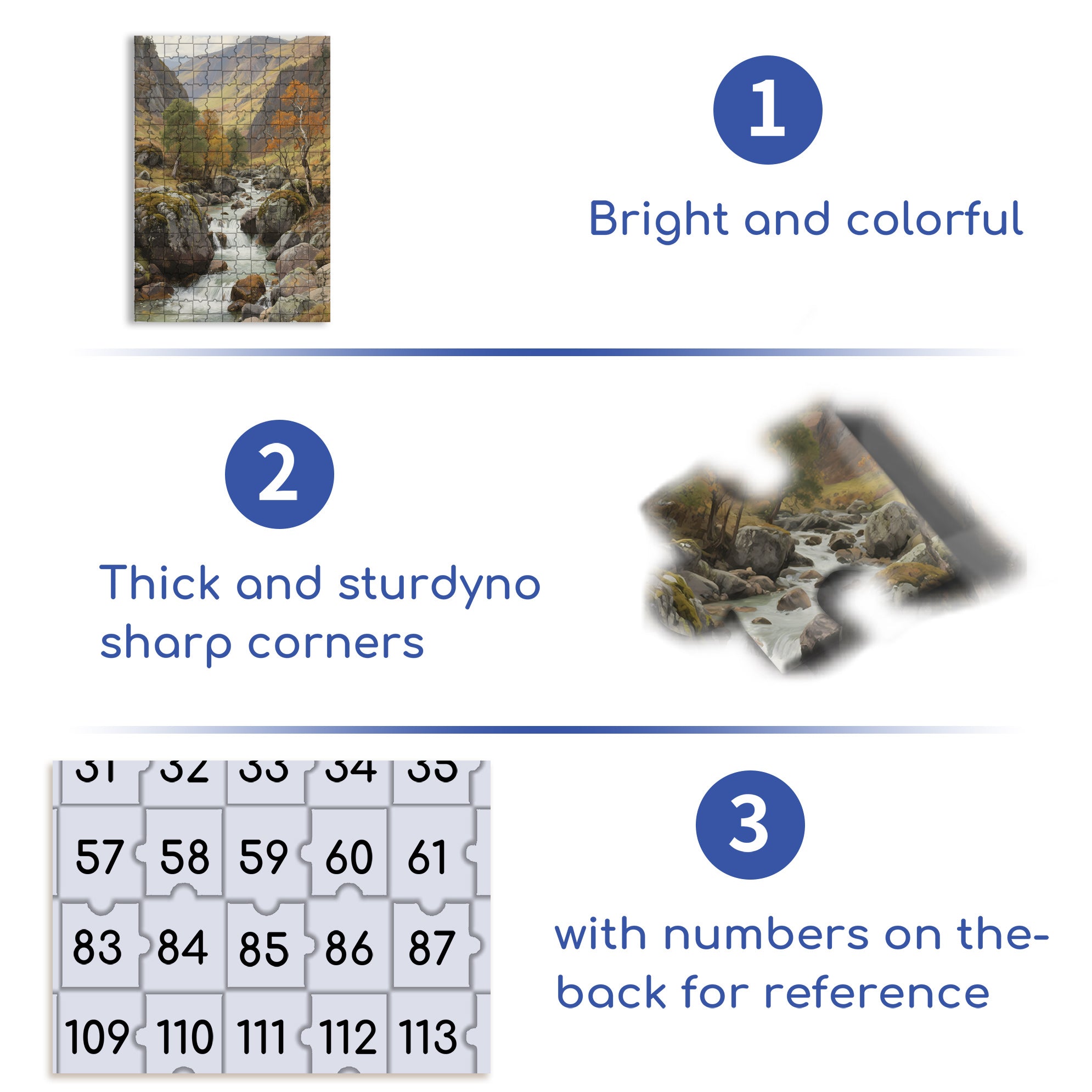 Mountain Stream 500pcs/1000pcs Jigsaw Puzzle, Scratch-Resistant, Interactive Family Game & Brain-Boosting DIY Decor, Perfect for Halloween, Christmas & New Year Gifts, Family Puzzle Game