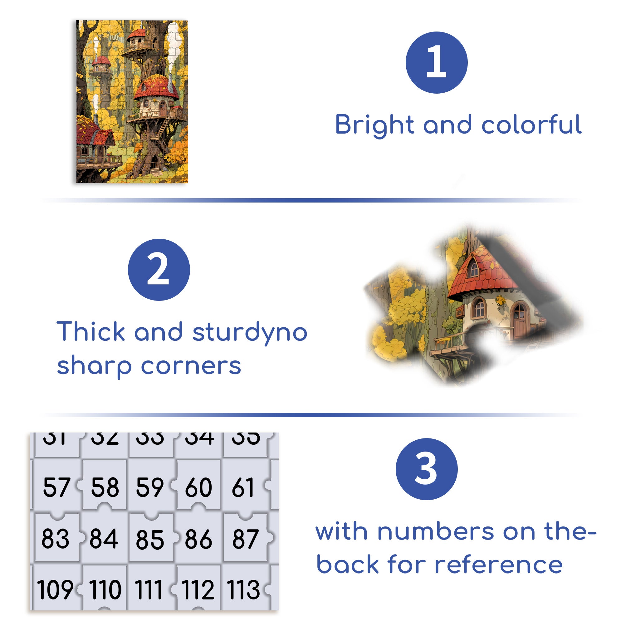 Mushroom House 500pcs/1000pcs Jigsaw Puzzle, Scratch-Resistant, Interactive Family Game & Brain-Boosting DIY Decor, Perfect for Halloween, Christmas & New Year Gifts, Family Puzzle Game