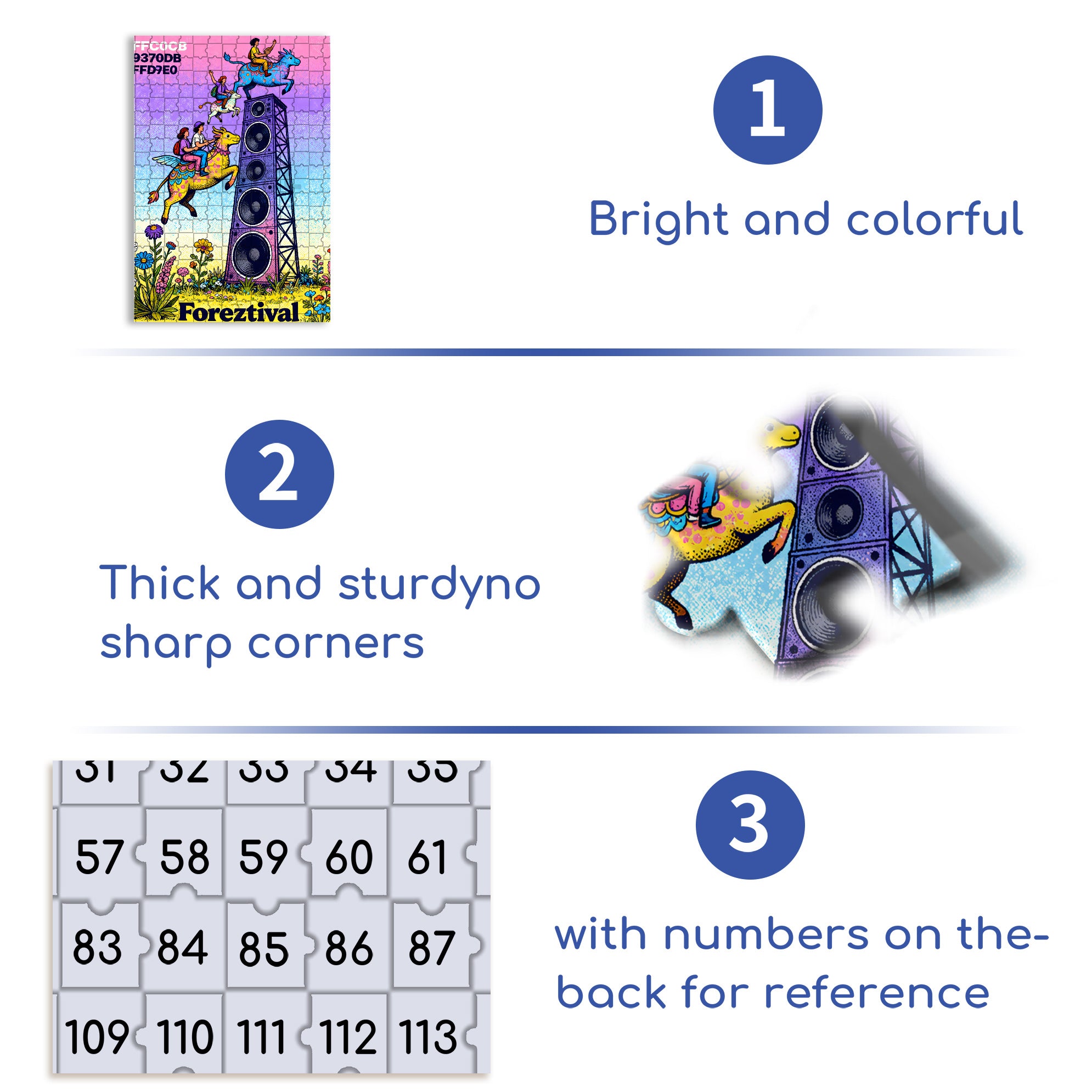 Music Festival 500pcs/1000pcs Jigsaw Puzzle, Scratch-Resistant, Interactive Family Game & Brain-Boosting DIY Decor, Perfect for Halloween, Christmas & New Year Gifts, Family Puzzle Game