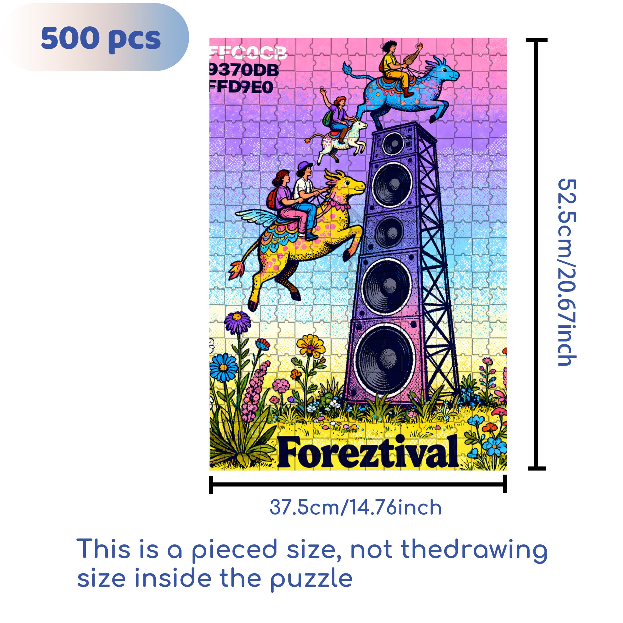 Music Festival 500pcs/1000pcs Jigsaw Puzzle, Scratch-Resistant, Interactive Family Game & Brain-Boosting DIY Decor, Perfect for Halloween, Christmas & New Year Gifts, Family Puzzle Game