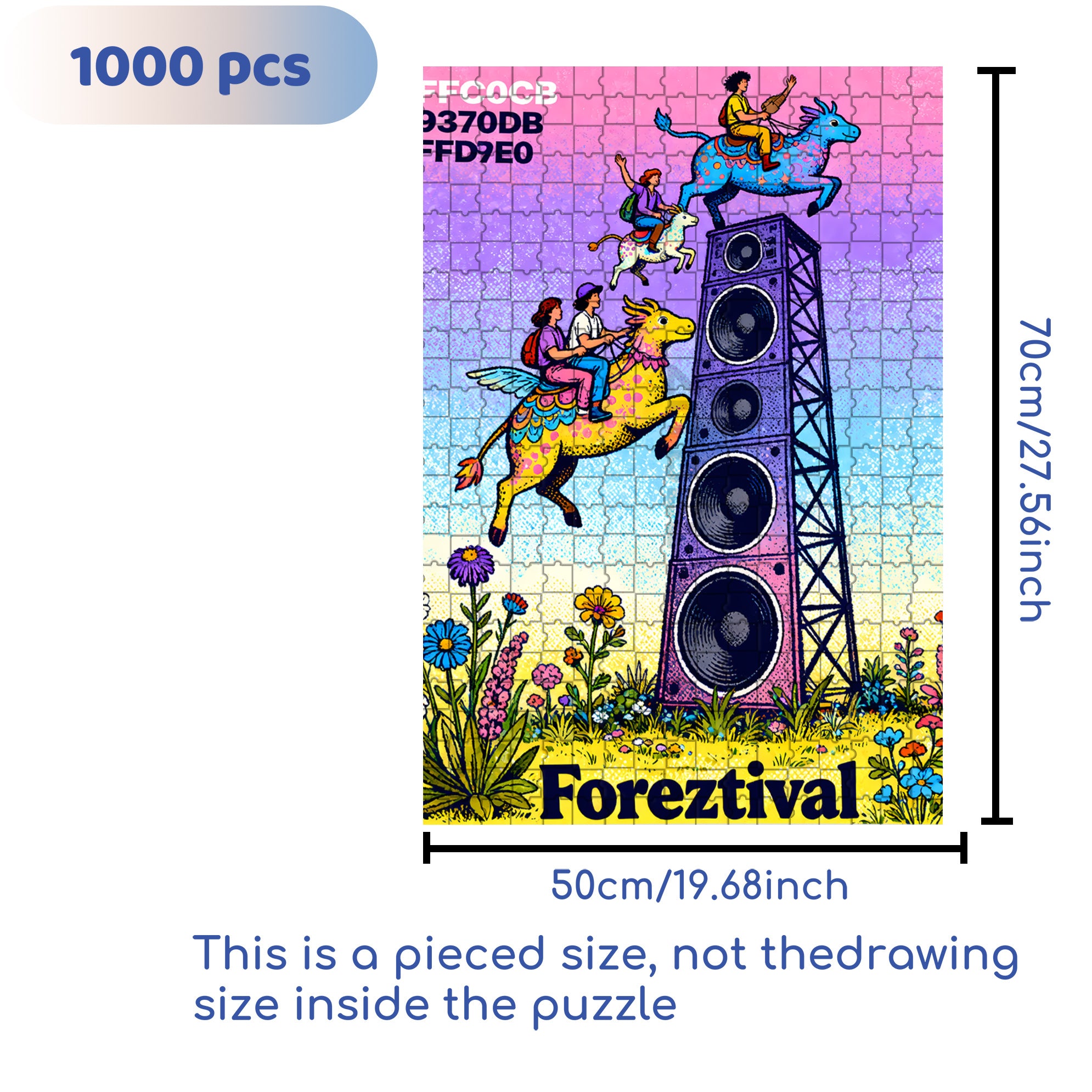 Music Festival 500pcs/1000pcs Jigsaw Puzzle, Scratch-Resistant, Interactive Family Game & Brain-Boosting DIY Decor, Perfect for Halloween, Christmas & New Year Gifts, Family Puzzle Game
