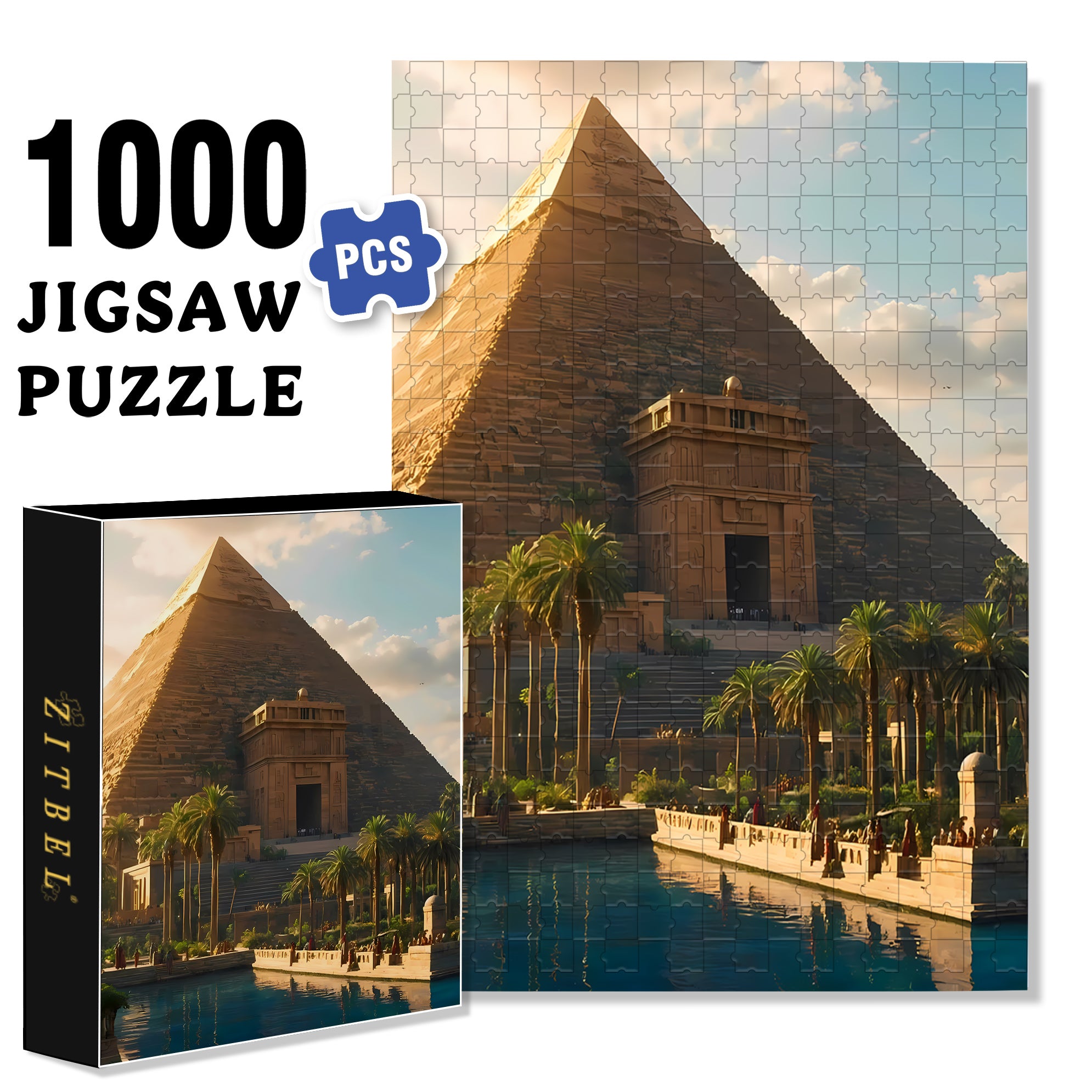 Mysterious Palace 500pcs/1000pcs Jigsaw Puzzle, Scratch-Resistant, Interactive Family Game & Brain-Boosting DIY Decor, Perfect for Halloween, Christmas & New Year Gifts, Family Puzzle Game
