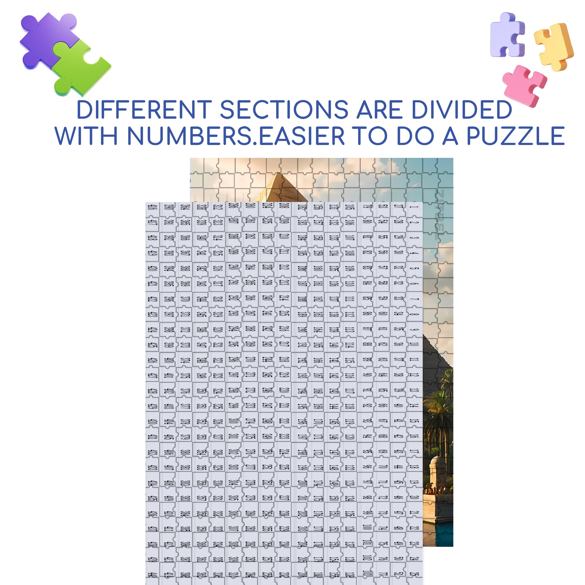Mysterious Palace 500pcs/1000pcs Jigsaw Puzzle, Scratch-Resistant, Interactive Family Game & Brain-Boosting DIY Decor, Perfect for Halloween, Christmas & New Year Gifts, Family Puzzle Game