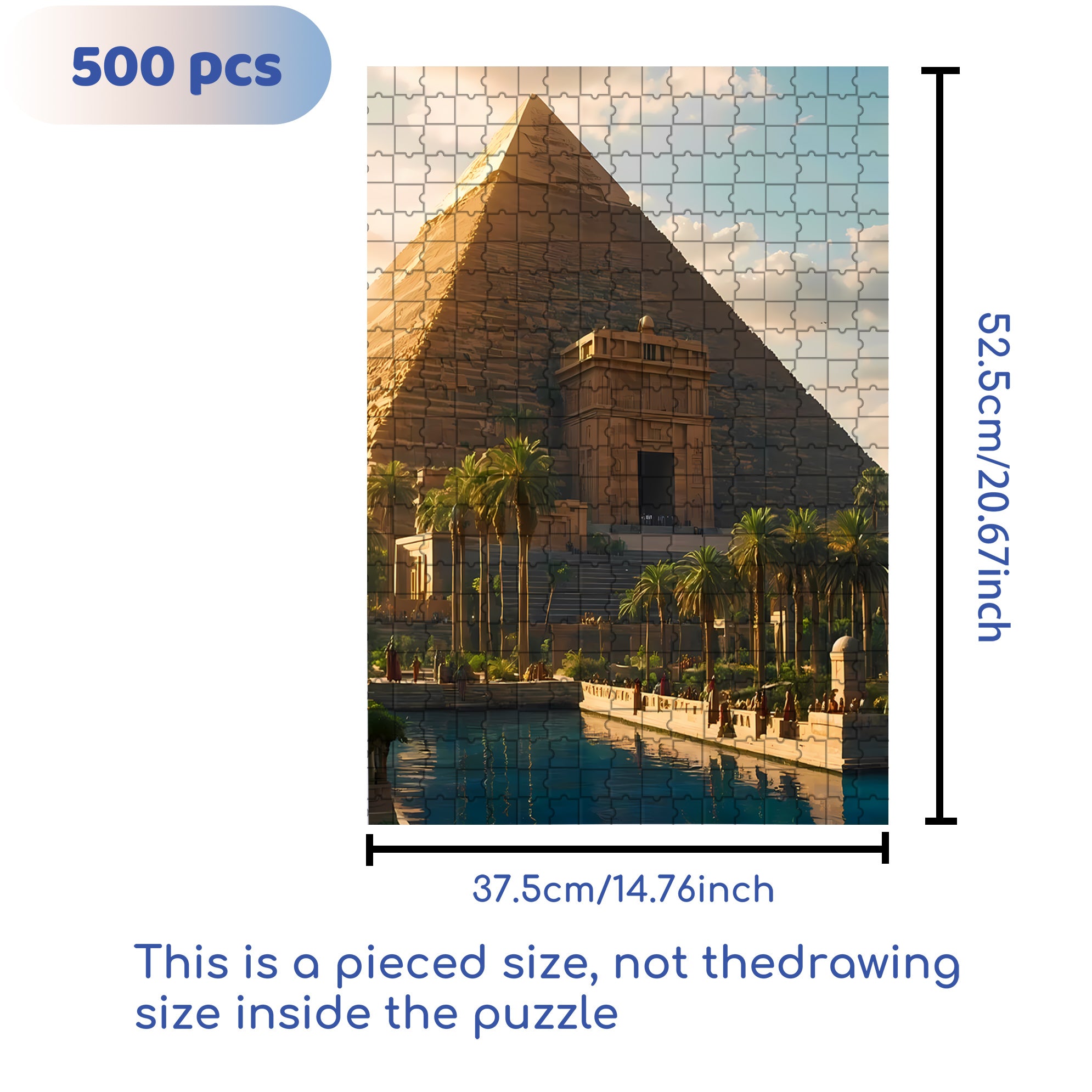 Mysterious Palace 500pcs/1000pcs Jigsaw Puzzle, Scratch-Resistant, Interactive Family Game & Brain-Boosting DIY Decor, Perfect for Halloween, Christmas & New Year Gifts, Family Puzzle Game