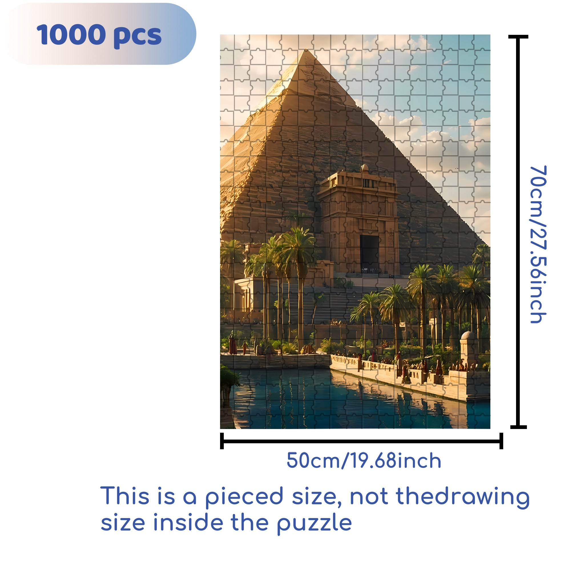 Mysterious Palace 500pcs/1000pcs Jigsaw Puzzle, Scratch-Resistant, Interactive Family Game & Brain-Boosting DIY Decor, Perfect for Halloween, Christmas & New Year Gifts, Family Puzzle Game