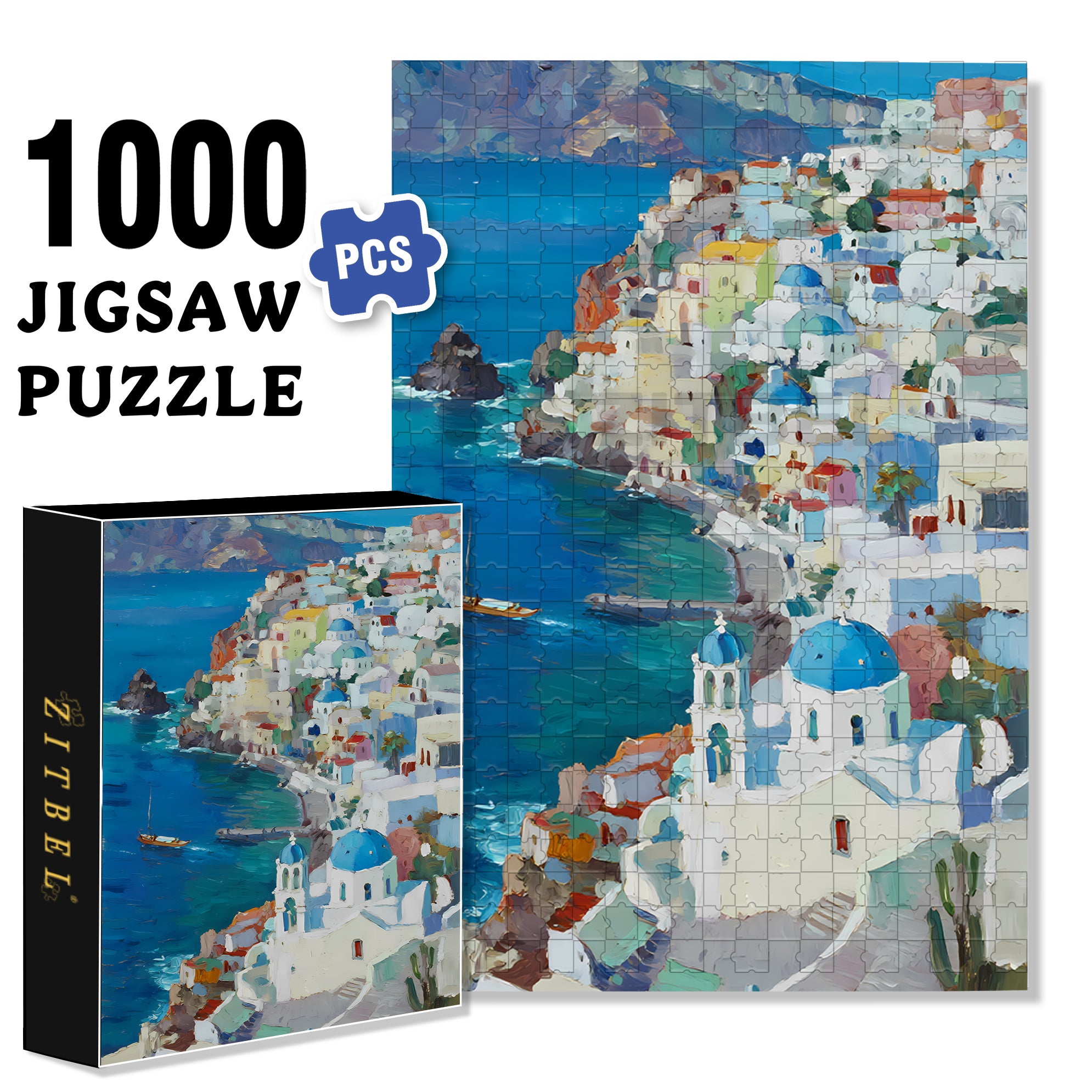 Open 500pcs/1000pcs Jigsaw Puzzle, Scratch-Resistant, Interactive Family Game & Brain-Boosting DIY Decor, Perfect for Halloween, Christmas & New Year Gifts, Family Puzzle Game