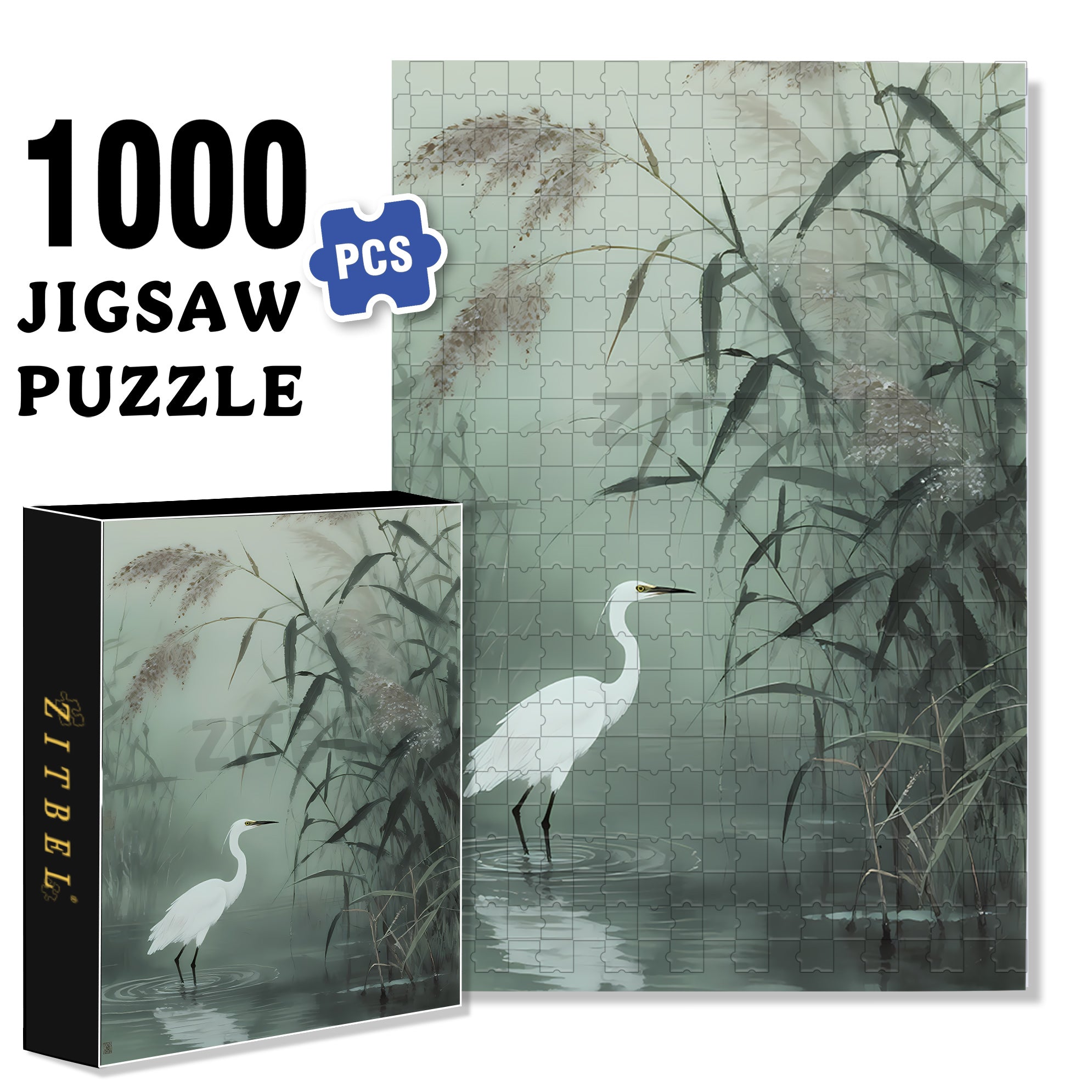 Reeds 500pcs/1000pcs Jigsaw Puzzle, Scratch-Resistant, Interactive Family Game & Brain-Boosting DIY Decor, Perfect for Halloween, Christmas & New Year Gifts, Family Puzzle Game