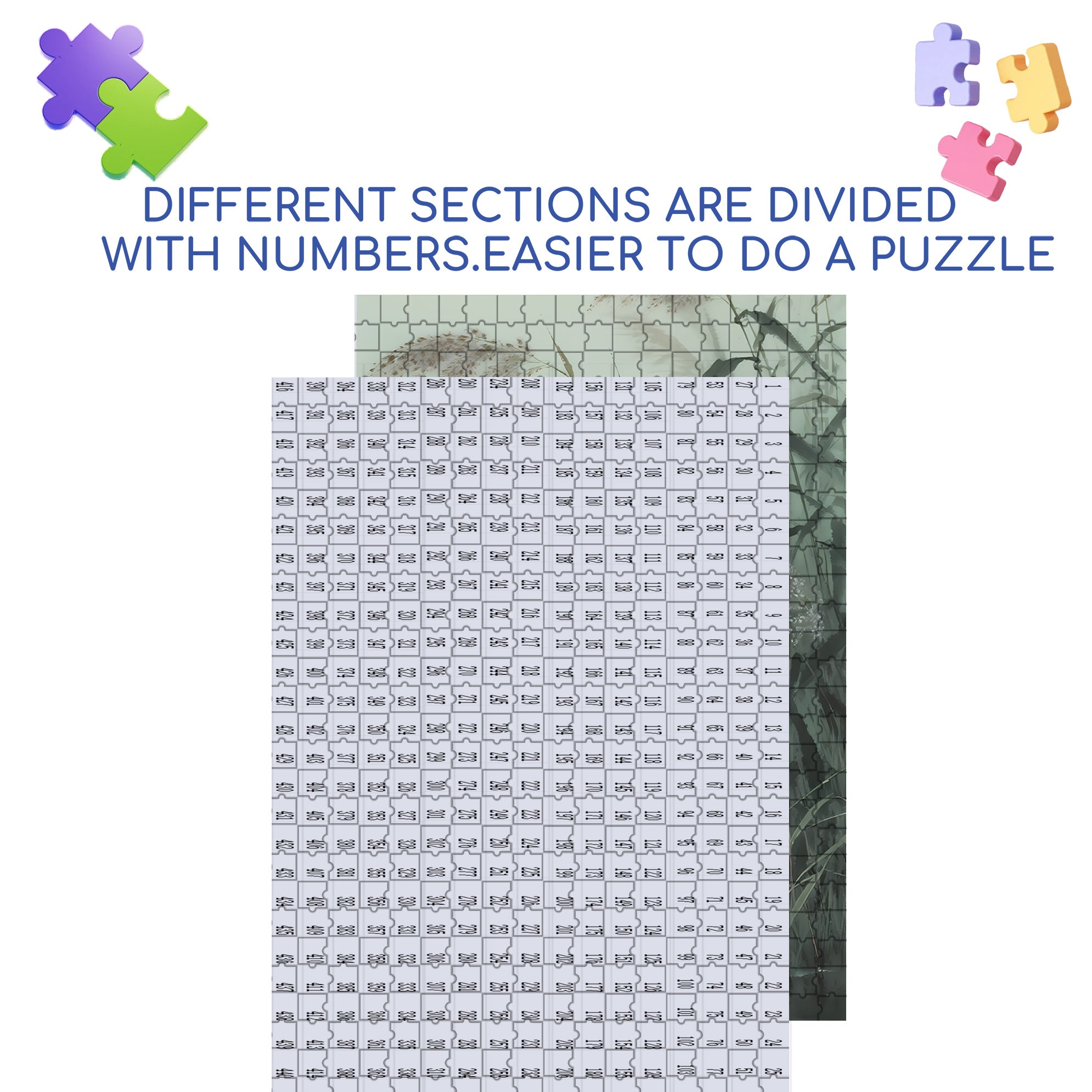 Reeds 500pcs/1000pcs Jigsaw Puzzle, Scratch-Resistant, Interactive Family Game & Brain-Boosting DIY Decor, Perfect for Halloween, Christmas & New Year Gifts, Family Puzzle Game