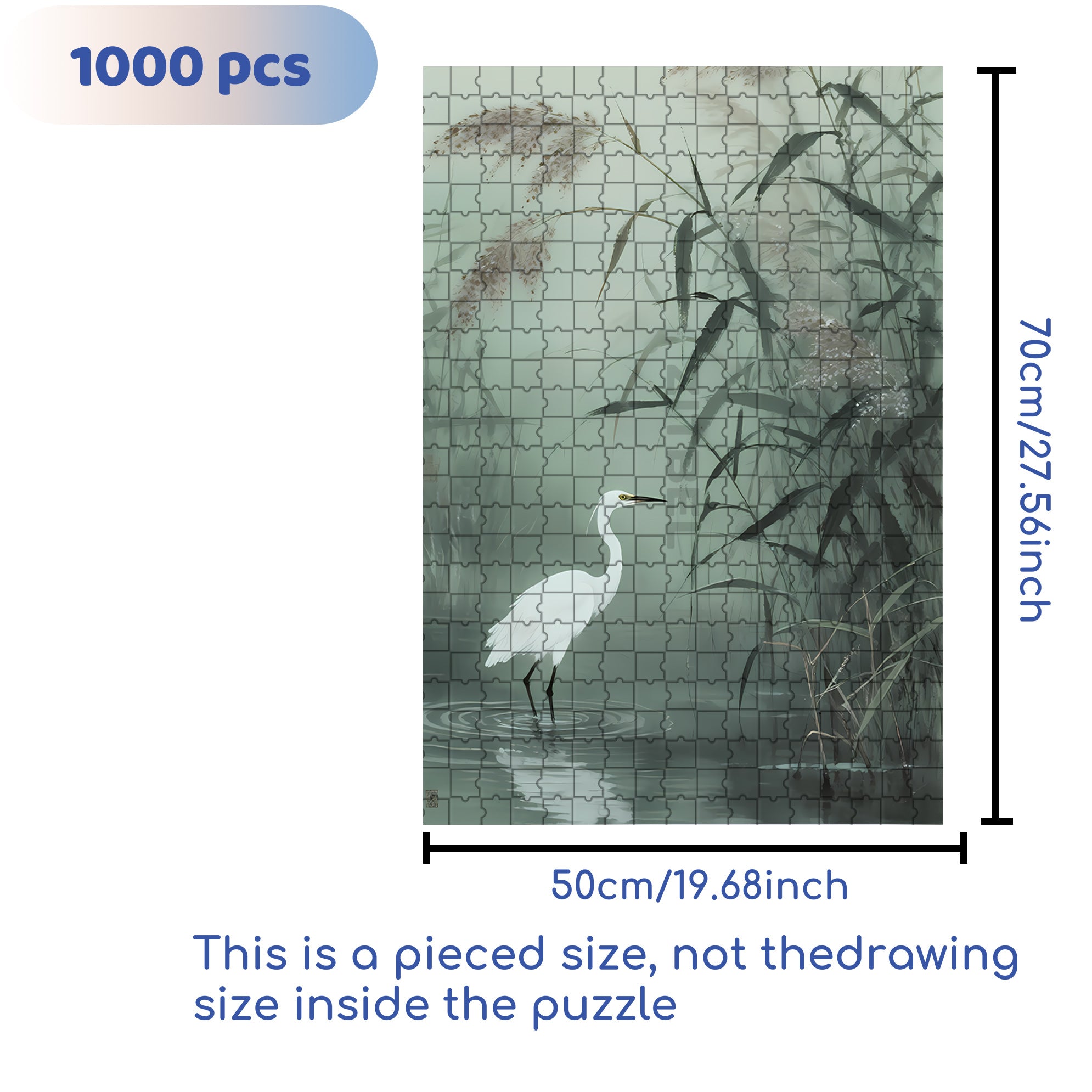 Reeds 500pcs/1000pcs Jigsaw Puzzle, Scratch-Resistant, Interactive Family Game & Brain-Boosting DIY Decor, Perfect for Halloween, Christmas & New Year Gifts, Family Puzzle Game