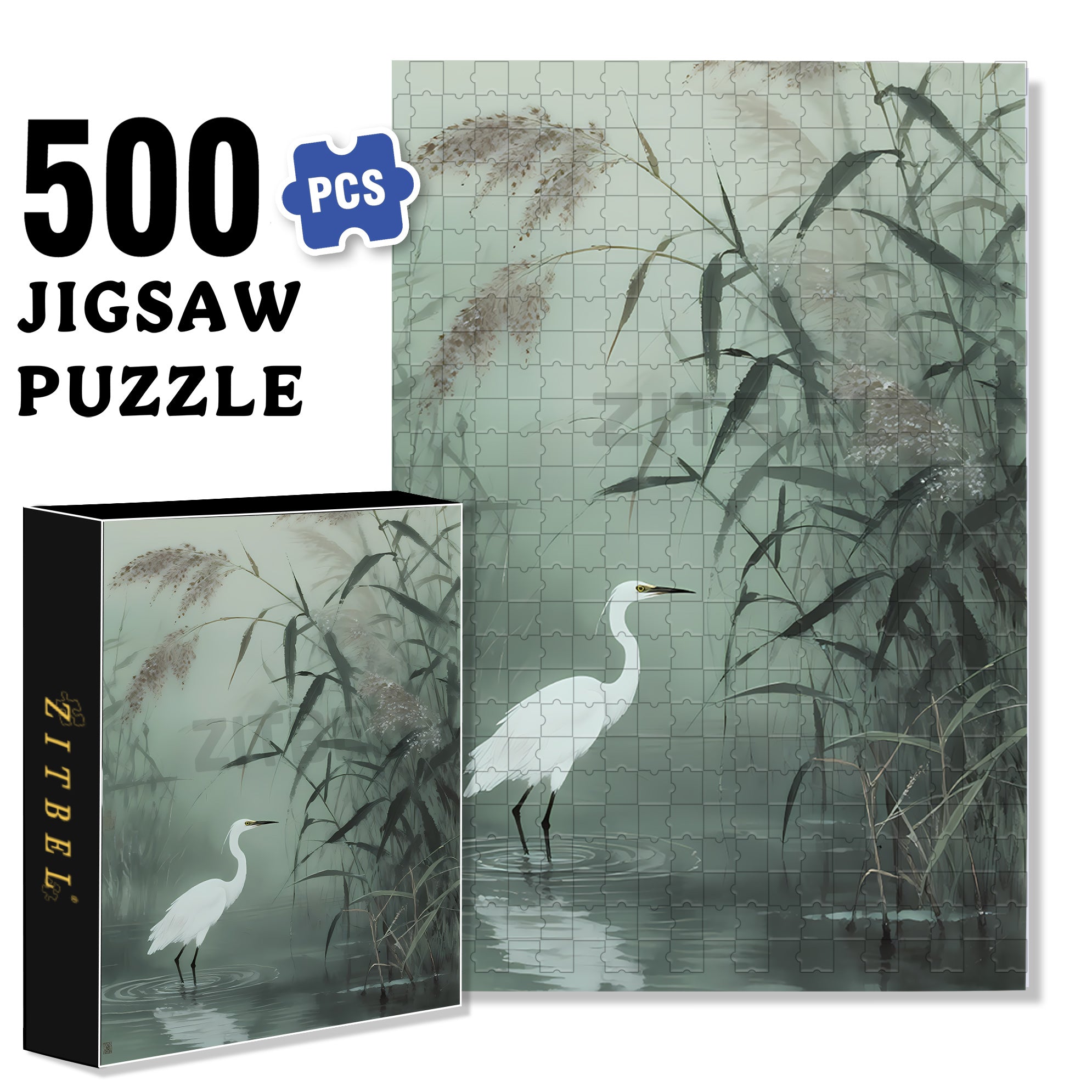 Reeds 500pcs/1000pcs Jigsaw Puzzle, Scratch-Resistant, Interactive Family Game & Brain-Boosting DIY Decor, Perfect for Halloween, Christmas & New Year Gifts, Family Puzzle Game