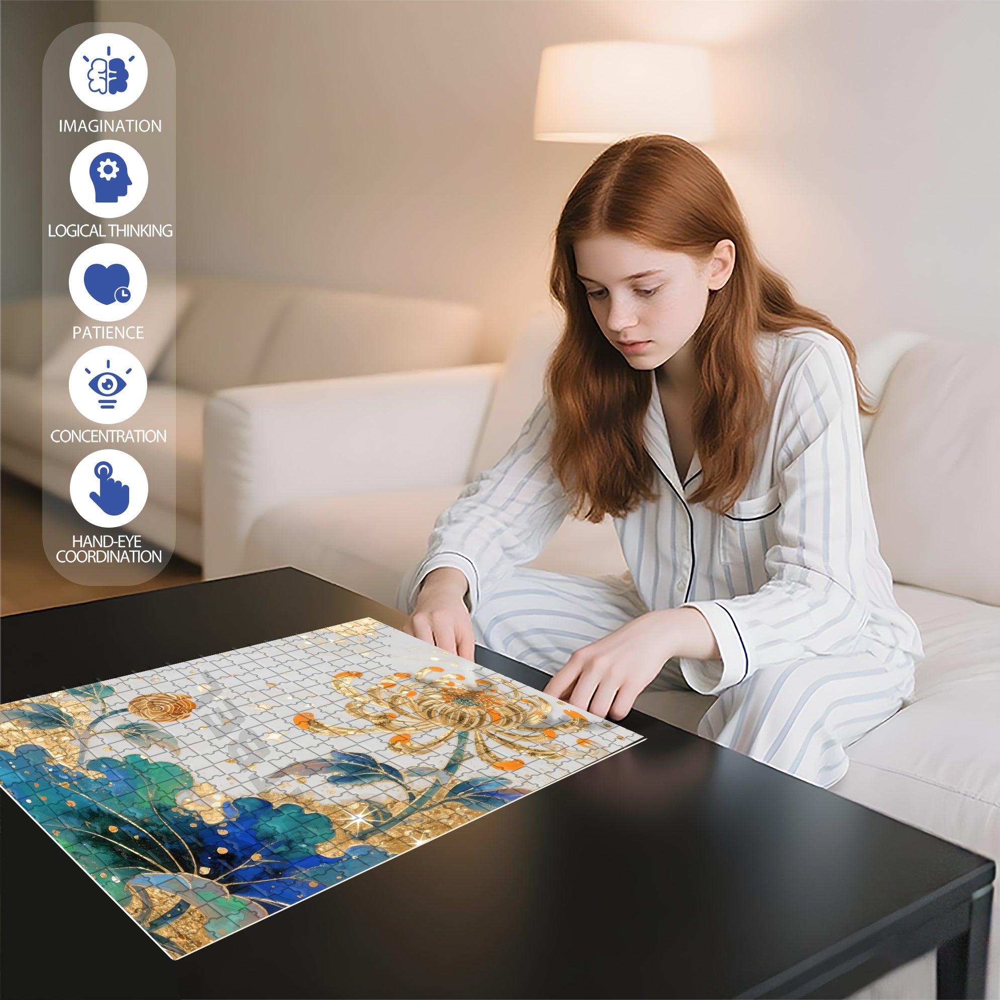 Schlumbergera 500pcs/1000pcs Jigsaw Puzzle, Scratch-Resistant, Interactive Family Game & Brain-Boosting DIY Decor, Perfect for Halloween, Christmas & New Year Gifts, Family Puzzle Game