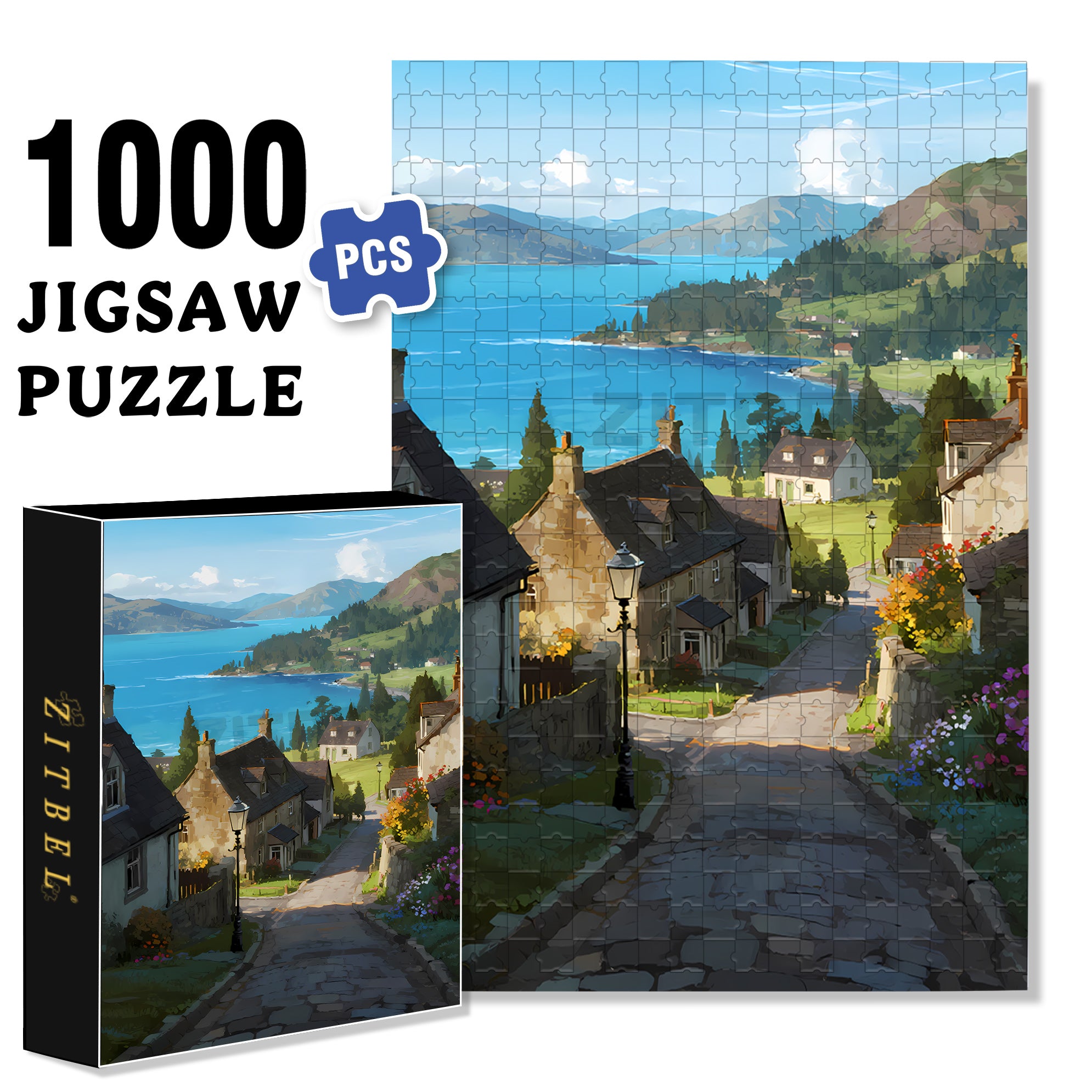 Scotland 500pcs/1000pcs Jigsaw Puzzle, Scratch-Resistant, Interactive Family Game & Brain-Boosting DIY Decor, Perfect for Halloween, Christmas & New Year Gifts, Family Puzzle Game