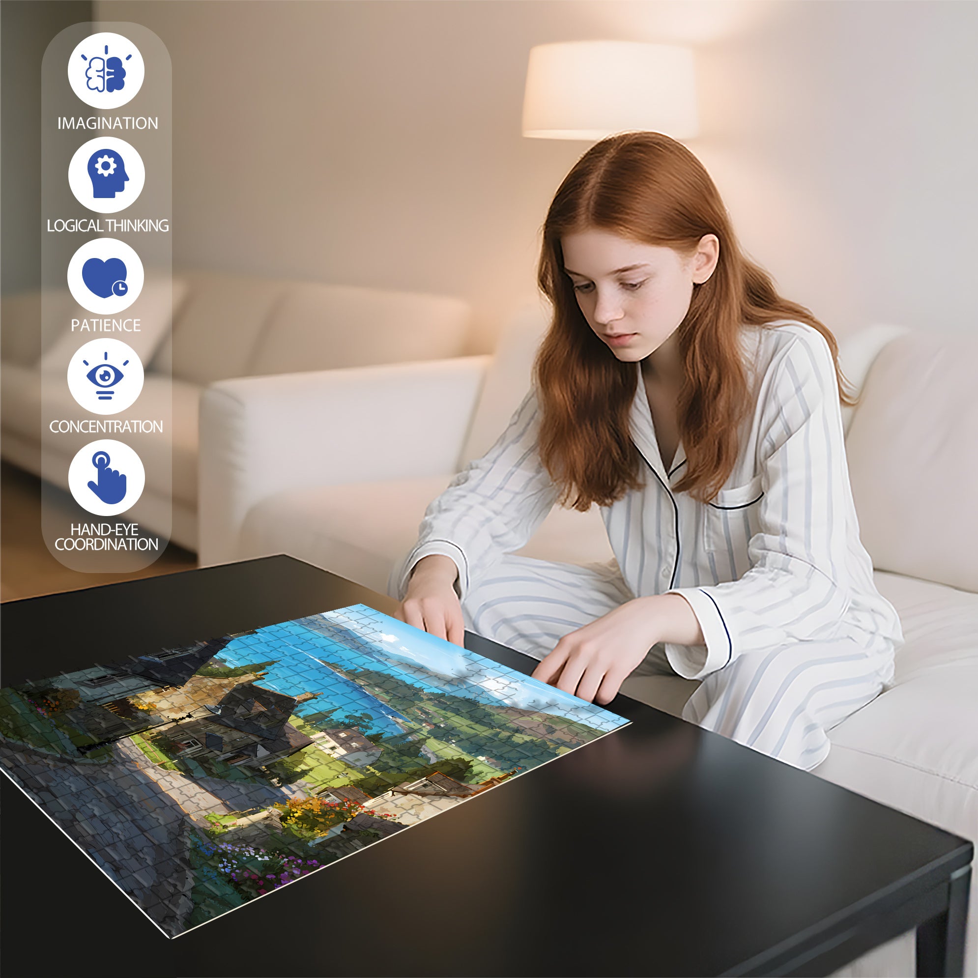 Scotland 500pcs/1000pcs Jigsaw Puzzle, Scratch-Resistant, Interactive Family Game & Brain-Boosting DIY Decor, Perfect for Halloween, Christmas & New Year Gifts, Family Puzzle Game