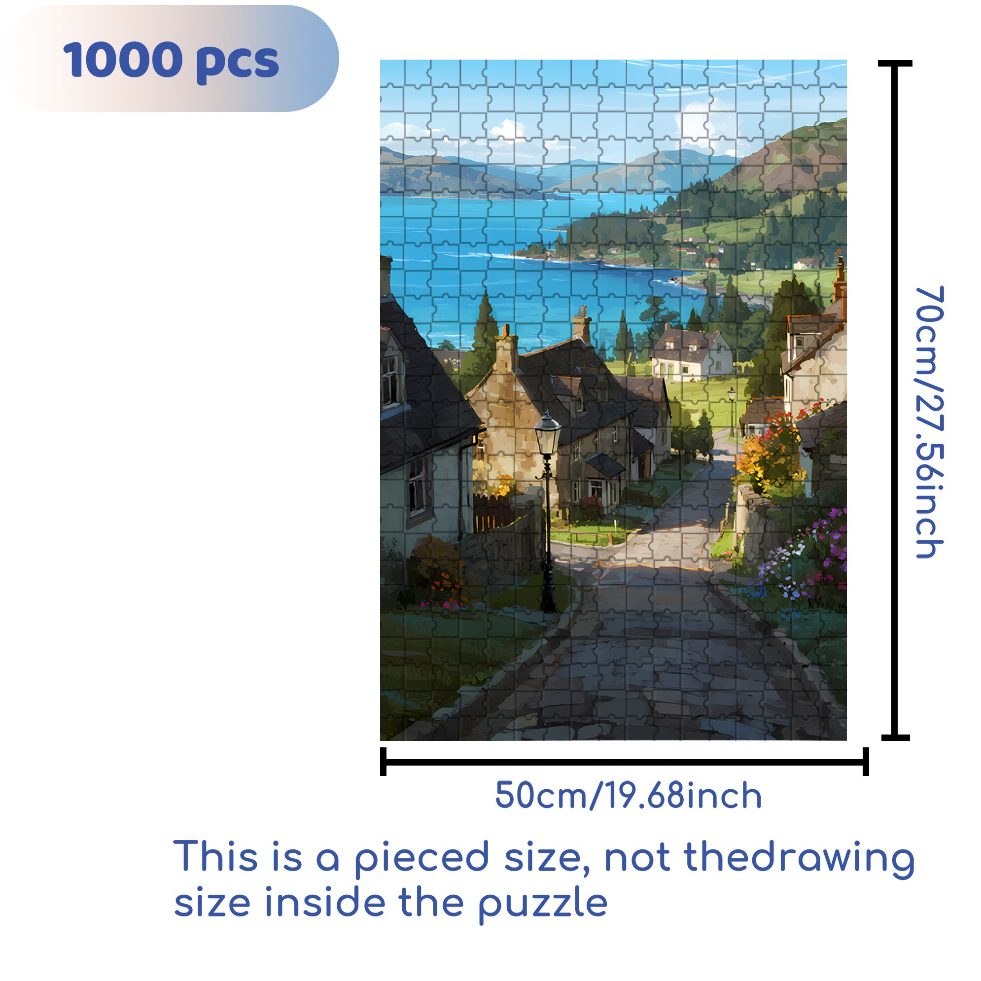 Scotland 500pcs/1000pcs Jigsaw Puzzle, Scratch-Resistant, Interactive Family Game & Brain-Boosting DIY Decor, Perfect for Halloween, Christmas & New Year Gifts, Family Puzzle Game