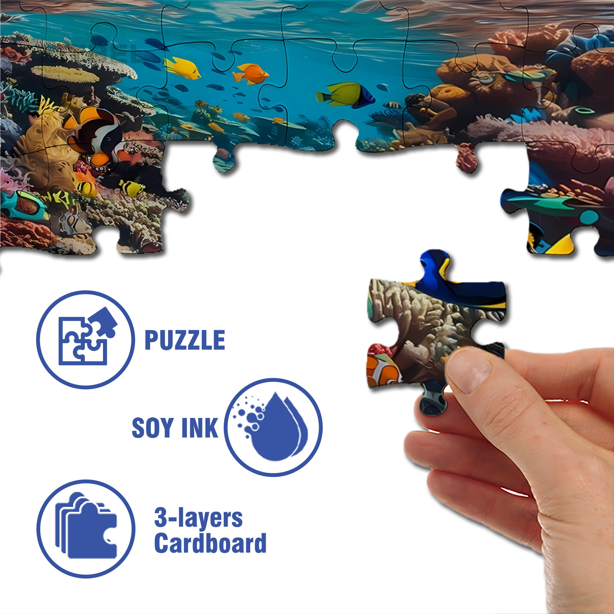 Sea Turtles 500pcs/1000pcs Jigsaw Puzzle, Scratch-Resistant, Interactive Family Game & Brain-Boosting DIY Decor, Perfect for Halloween, Christmas & New Year Gifts, Family Puzzle Game
