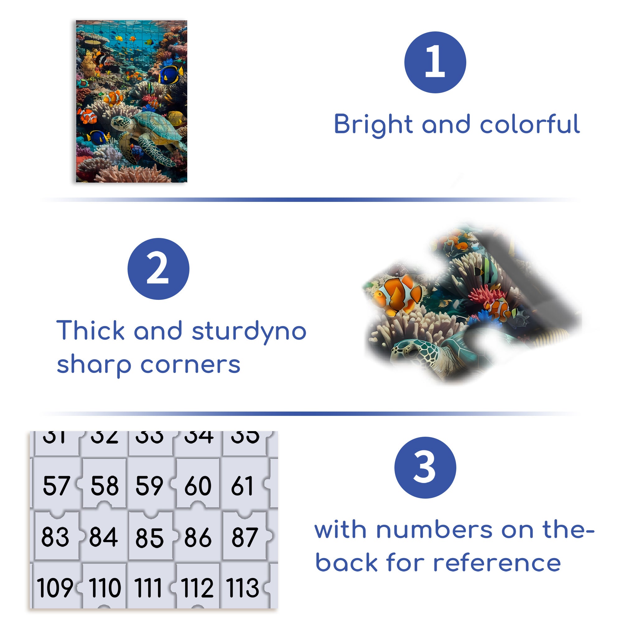 Sea Turtles 500pcs/1000pcs Jigsaw Puzzle, Scratch-Resistant, Interactive Family Game & Brain-Boosting DIY Decor, Perfect for Halloween, Christmas & New Year Gifts, Family Puzzle Game