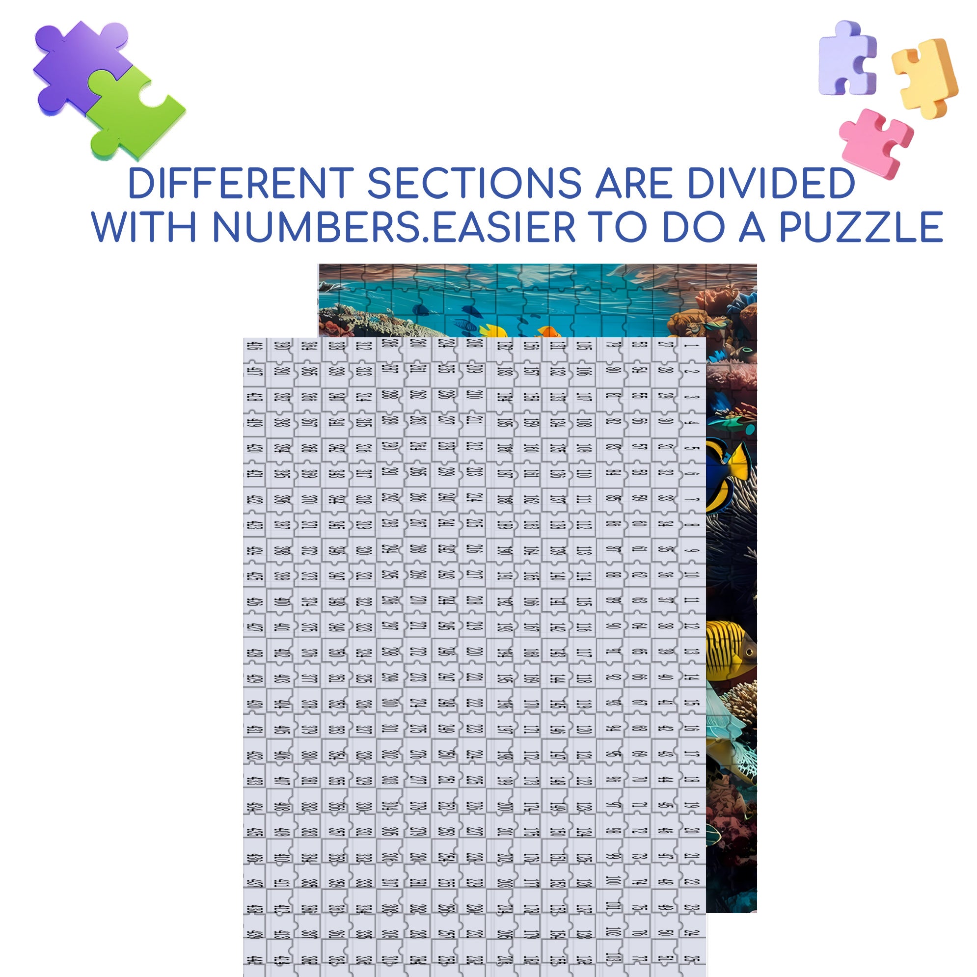 Sea Turtles 500pcs/1000pcs Jigsaw Puzzle, Scratch-Resistant, Interactive Family Game & Brain-Boosting DIY Decor, Perfect for Halloween, Christmas & New Year Gifts, Family Puzzle Game