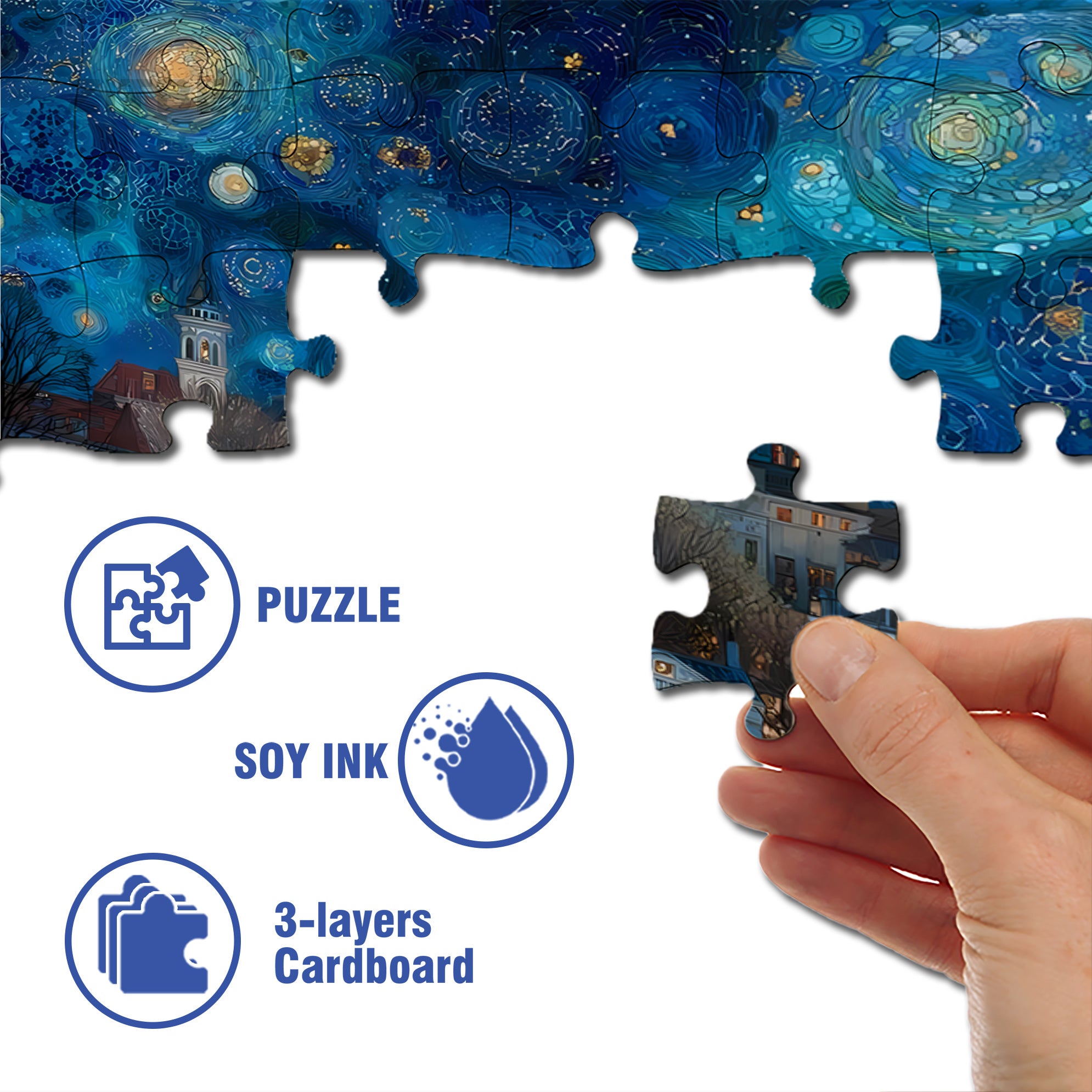 Seine River 500pcs/1000pcs Jigsaw Puzzle, Scratch-Resistant, Interactive Family Game & Brain-Boosting DIY Decor, Perfect for Halloween, Christmas & New Year Gifts, Family Puzzle Game