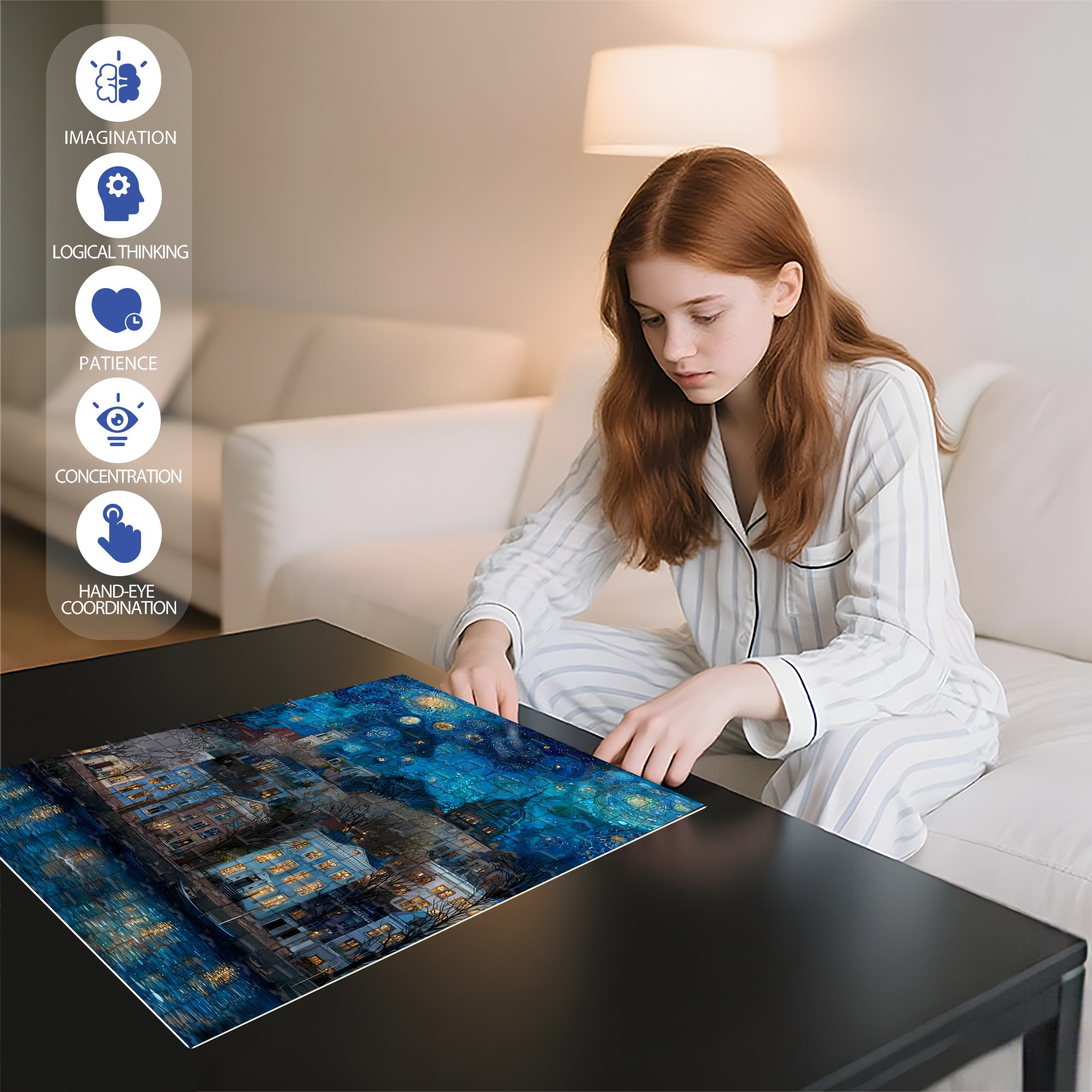 Seine River 500pcs/1000pcs Jigsaw Puzzle, Scratch-Resistant, Interactive Family Game & Brain-Boosting DIY Decor, Perfect for Halloween, Christmas & New Year Gifts, Family Puzzle Game