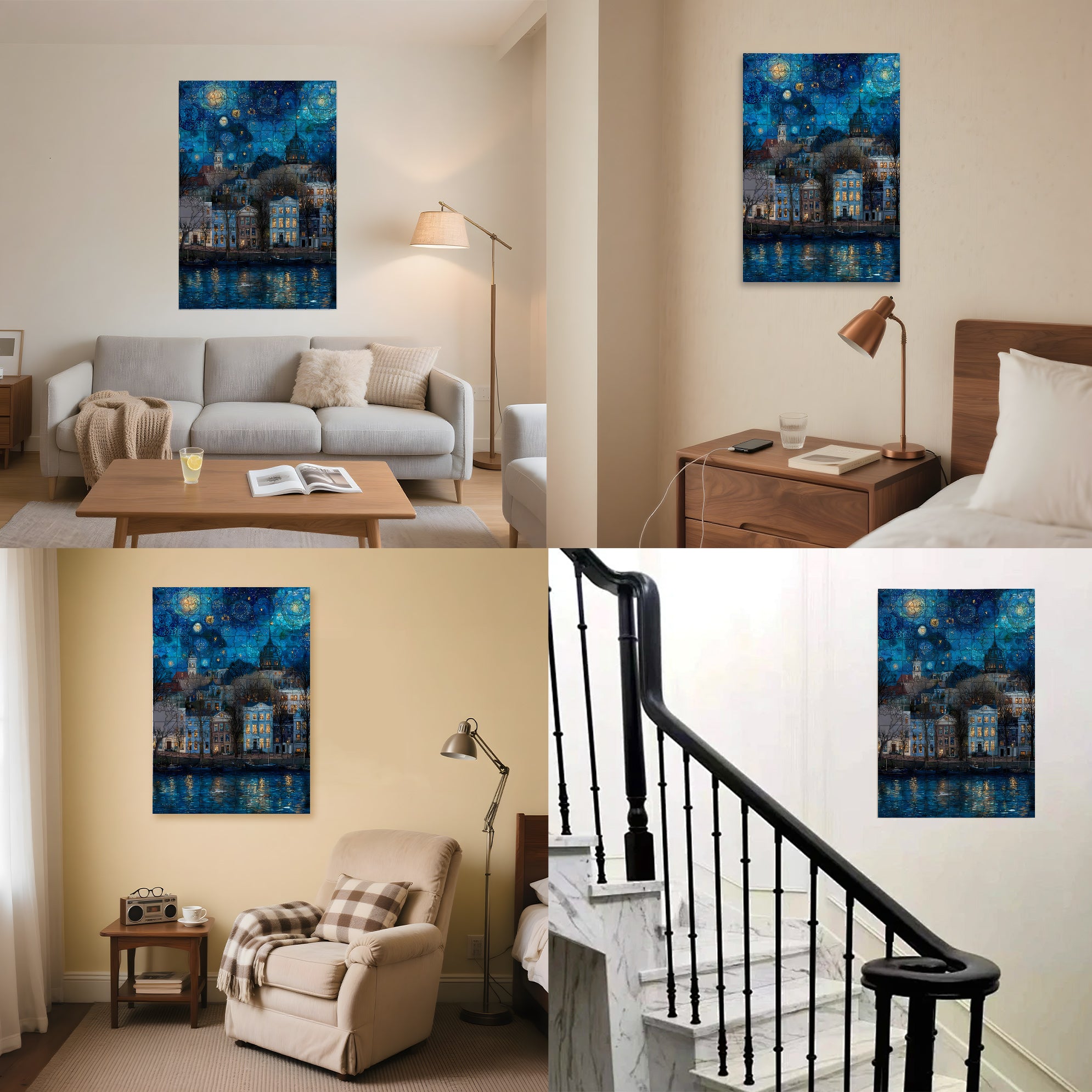 Seine River 500pcs/1000pcs Jigsaw Puzzle, Scratch-Resistant, Interactive Family Game & Brain-Boosting DIY Decor, Perfect for Halloween, Christmas & New Year Gifts, Family Puzzle Game