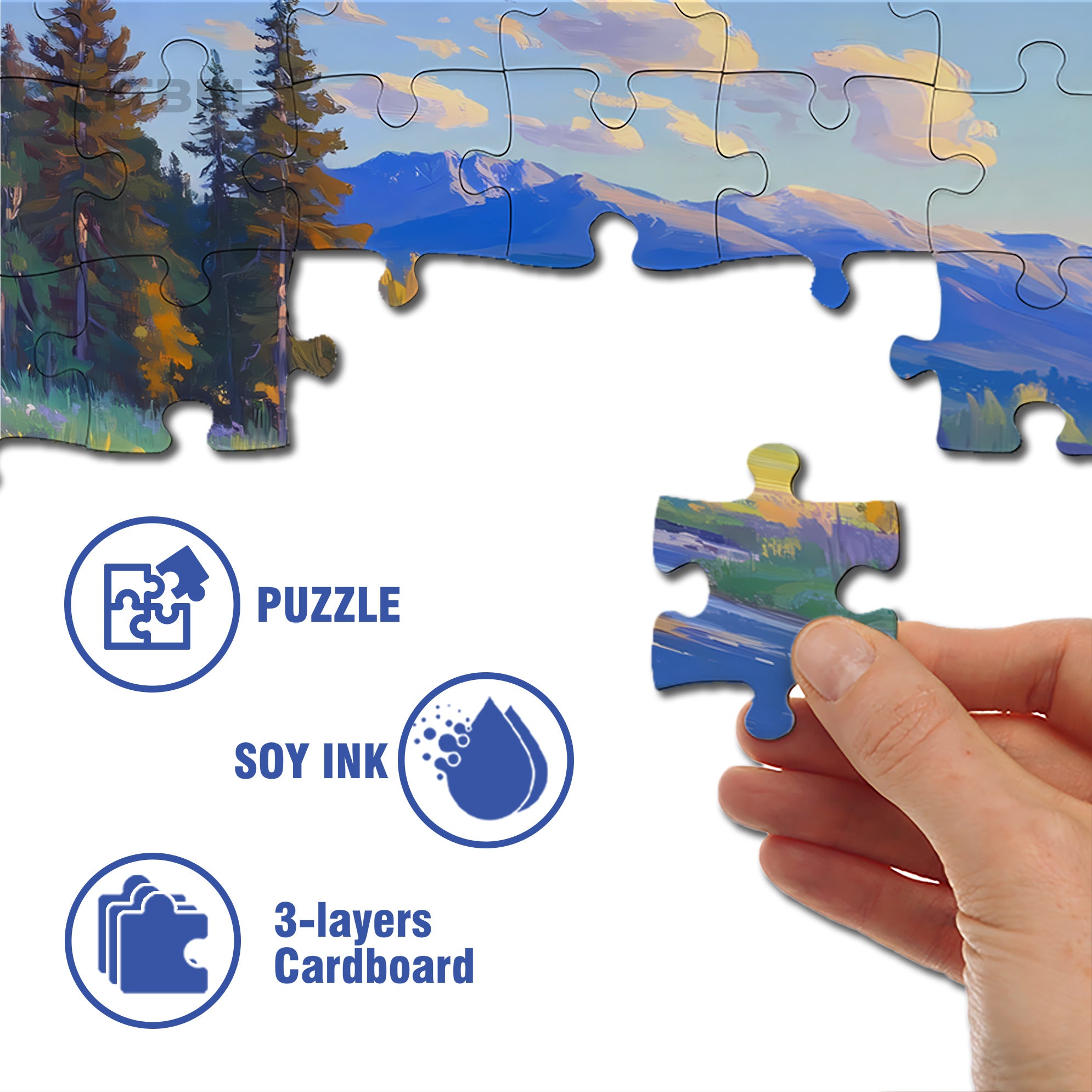 Small Wild Flowers 500pcs/1000pcs Jigsaw Puzzle, Scratch-Resistant, Interactive Family Game & Brain-Boosting DIY Decor, Perfect for Halloween, Christmas & New Year Gifts, Family Puzzle Game