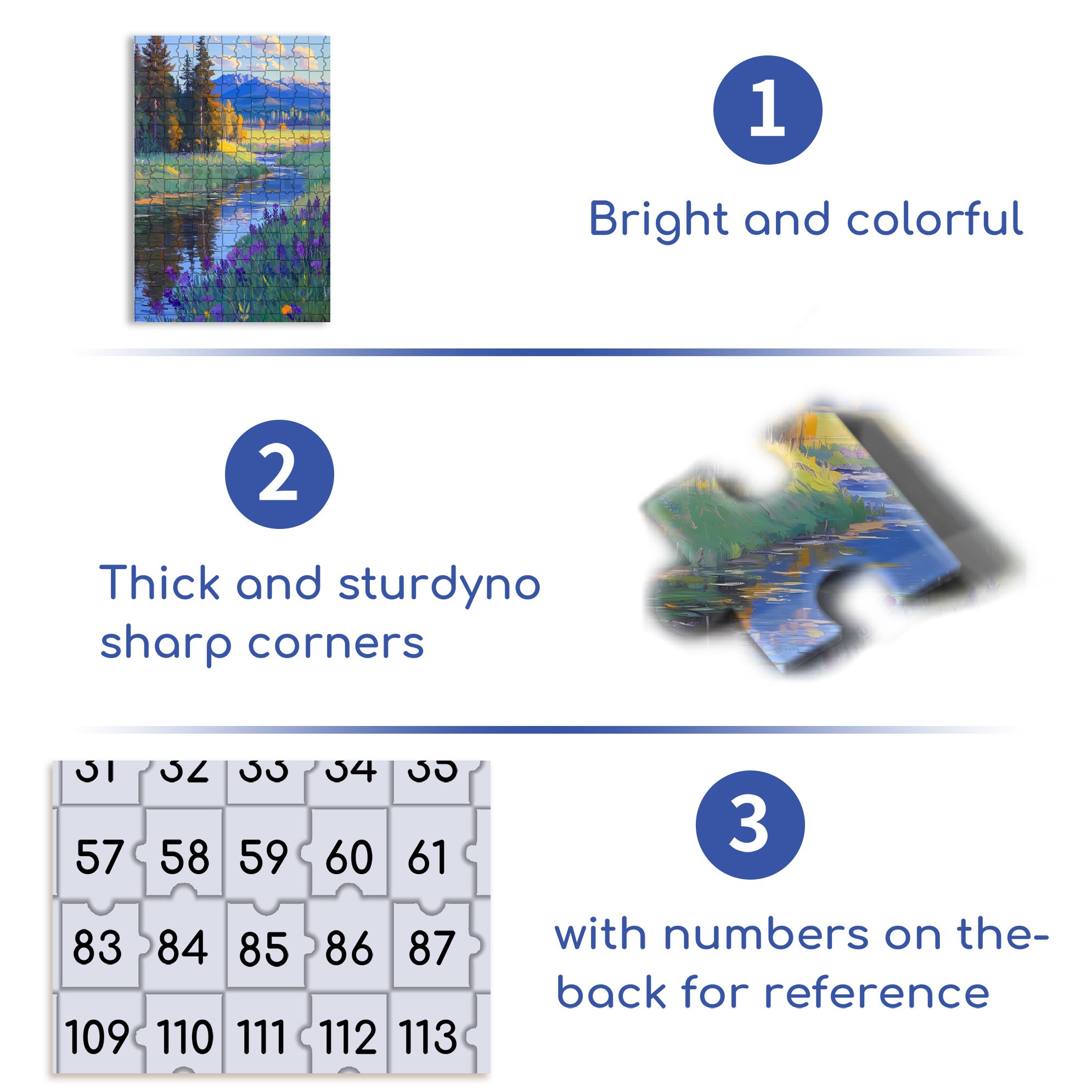 Small Wild Flowers 500pcs/1000pcs Jigsaw Puzzle, Scratch-Resistant, Interactive Family Game & Brain-Boosting DIY Decor, Perfect for Halloween, Christmas & New Year Gifts, Family Puzzle Game