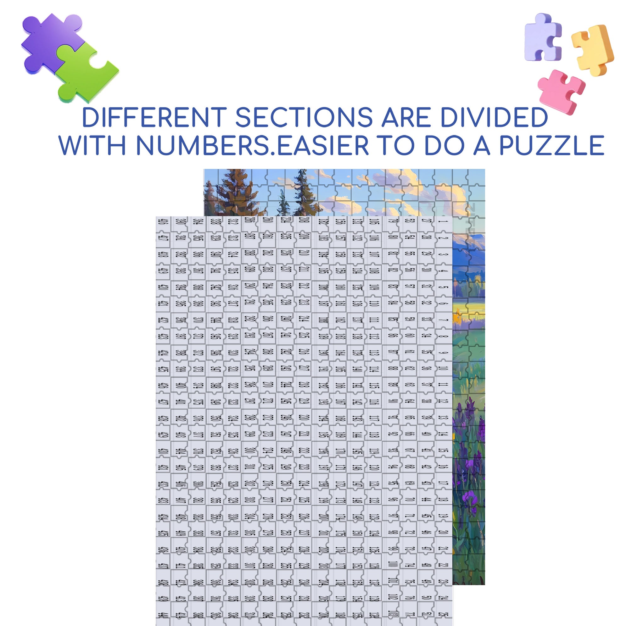 Small Wild Flowers 500pcs/1000pcs Jigsaw Puzzle, Scratch-Resistant, Interactive Family Game & Brain-Boosting DIY Decor, Perfect for Halloween, Christmas & New Year Gifts, Family Puzzle Game