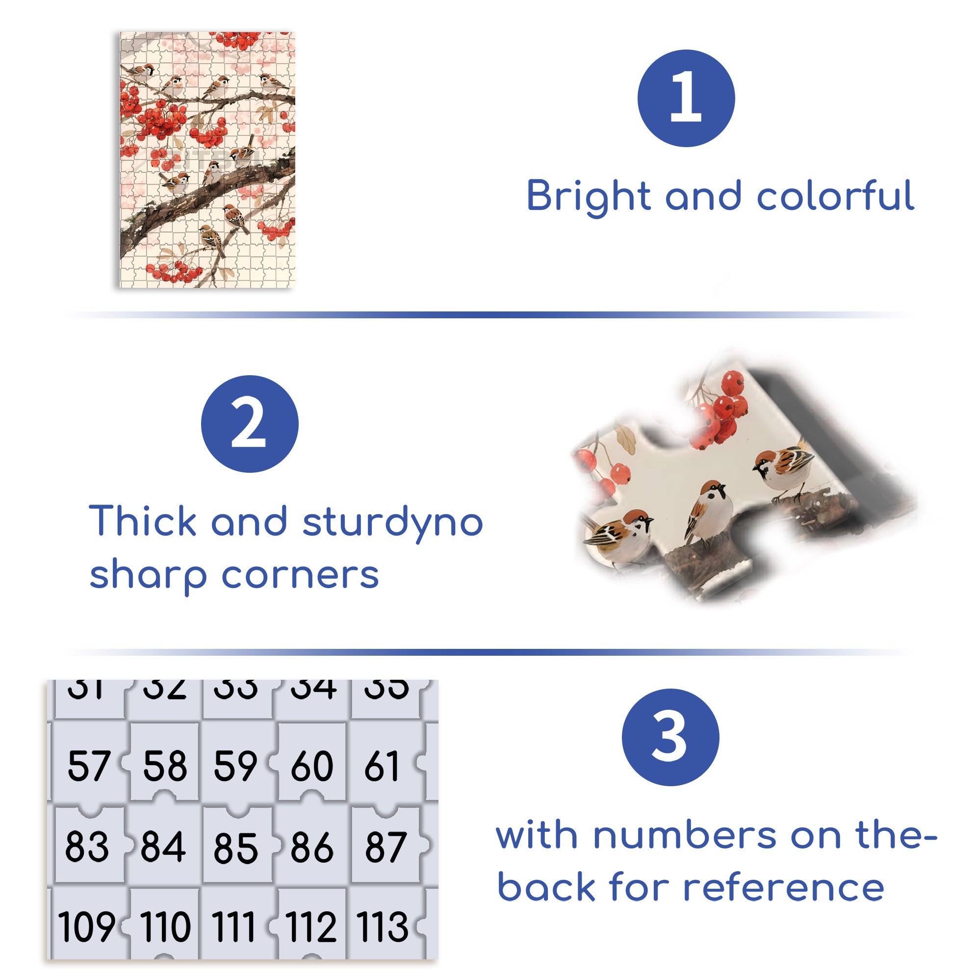 Sparrow 500pcs/1000pcs Jigsaw Puzzle, Scratch-Resistant, Interactive Family Game & Brain-Boosting DIY Decor, Perfect for Halloween, Christmas & New Year Gifts, Family Puzzle Game