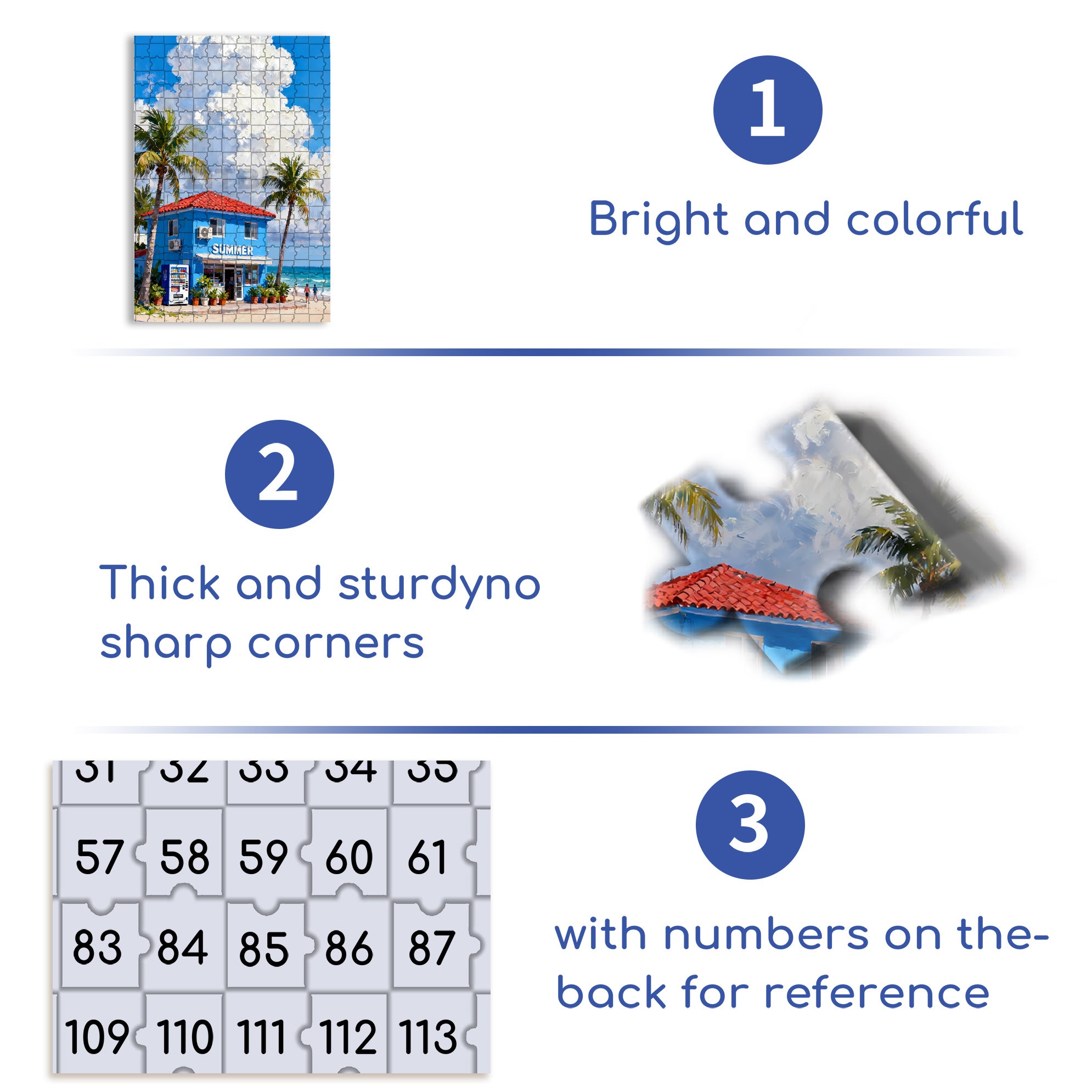 Summer Atmosphere 500pcs/1000pcs Jigsaw Puzzle, Scratch-Resistant, Interactive Family Game & Brain-Boosting DIY Decor, Perfect for Halloween, Christmas & New Year Gifts, Family Puzzle Game