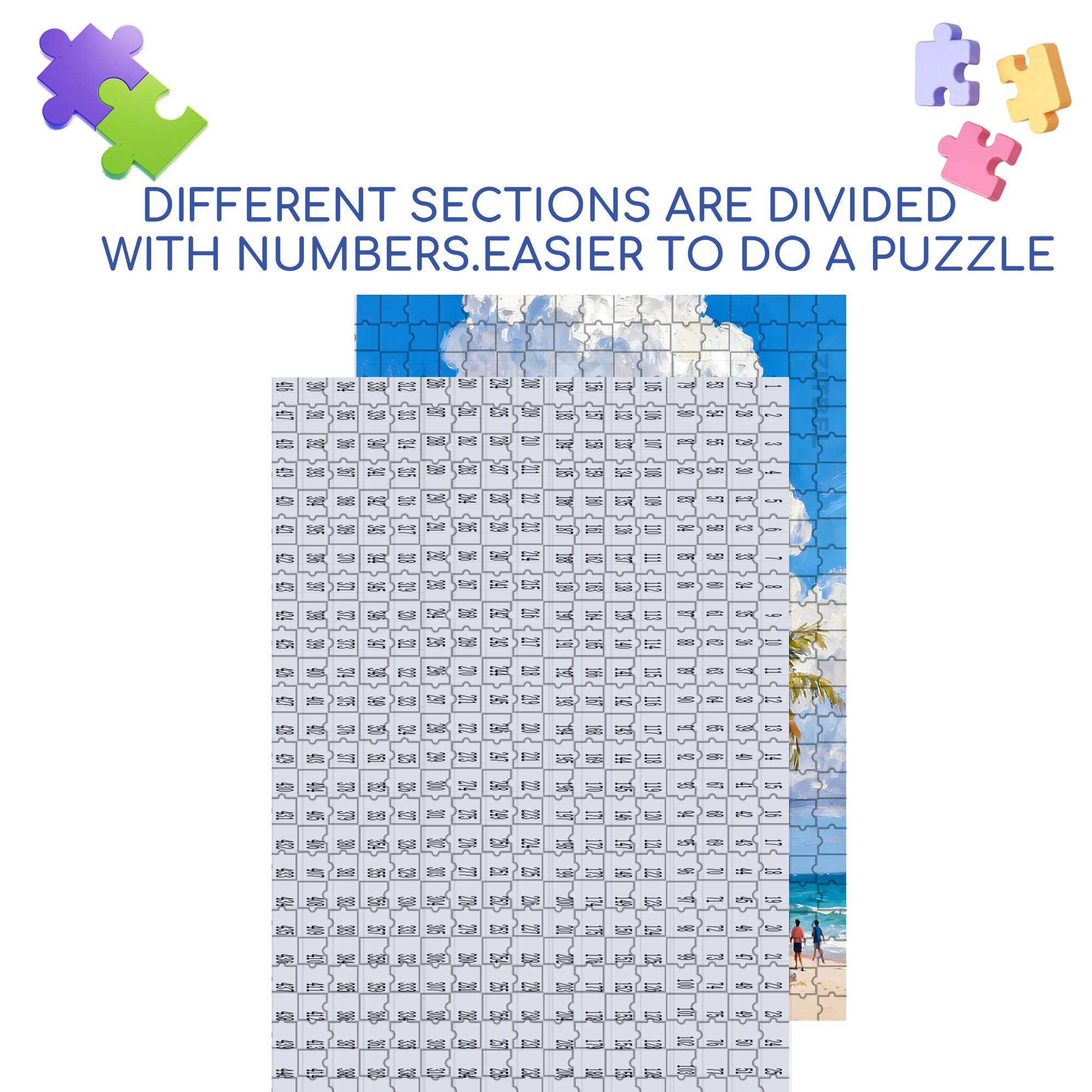 Summer Atmosphere 500pcs/1000pcs Jigsaw Puzzle, Scratch-Resistant, Interactive Family Game & Brain-Boosting DIY Decor, Perfect for Halloween, Christmas & New Year Gifts, Family Puzzle Game