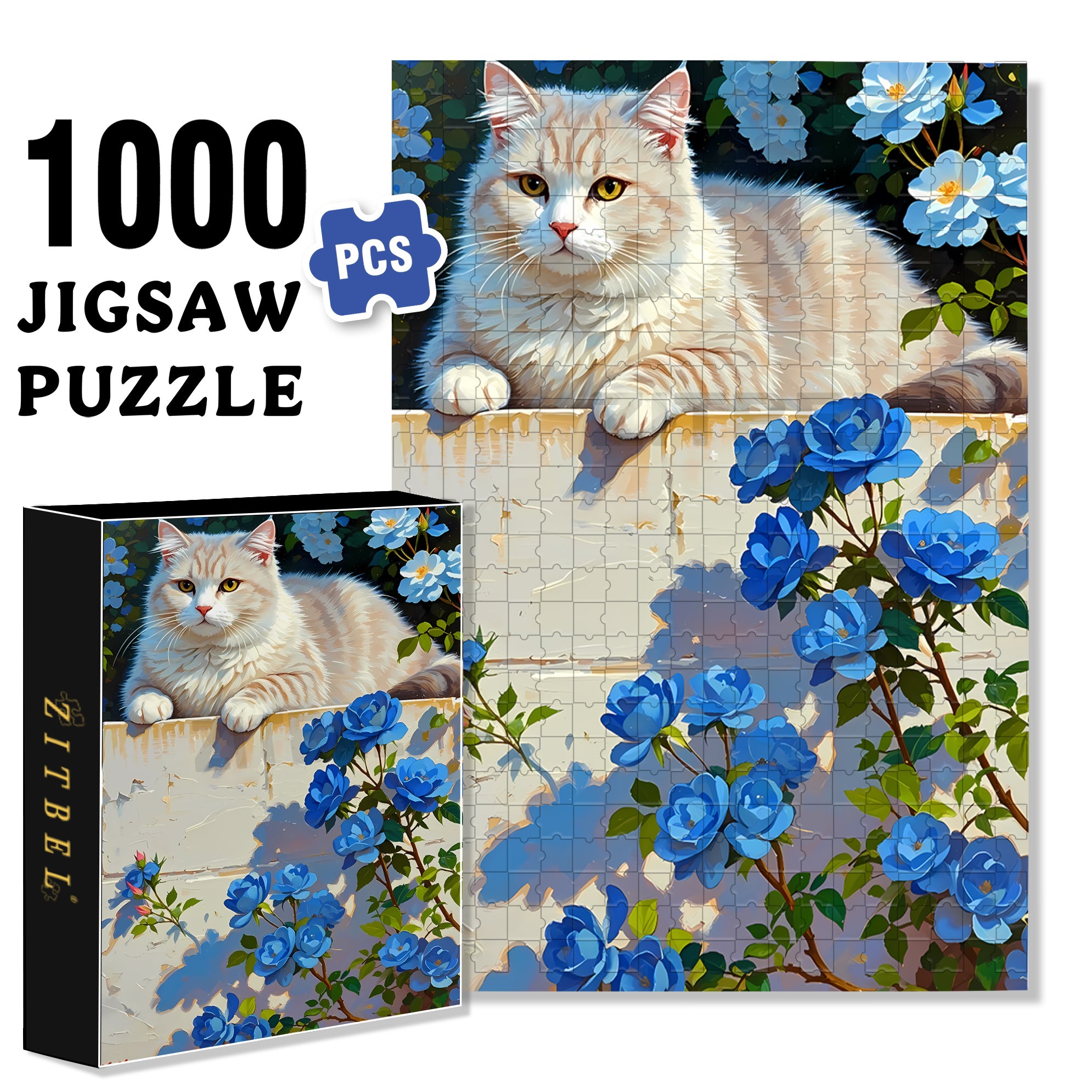 Sunbathing 500pcs/1000pcs Jigsaw Puzzle, Scratch-Resistant, Interactive Family Game & Brain-Boosting DIY Decor, Perfect for Halloween, Christmas & New Year Gifts, Family Puzzle Game