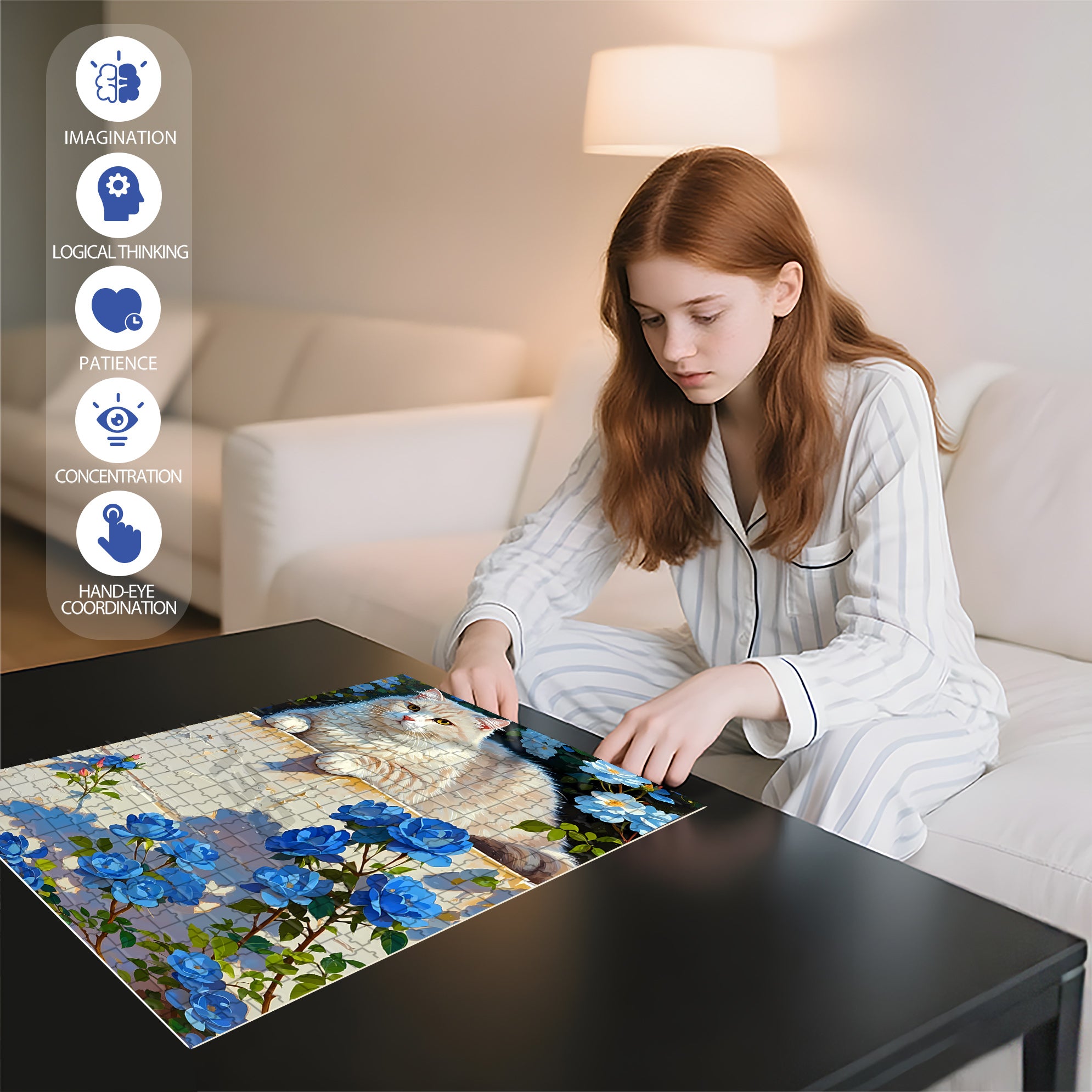 Sunbathing 500pcs/1000pcs Jigsaw Puzzle, Scratch-Resistant, Interactive Family Game & Brain-Boosting DIY Decor, Perfect for Halloween, Christmas & New Year Gifts, Family Puzzle Game