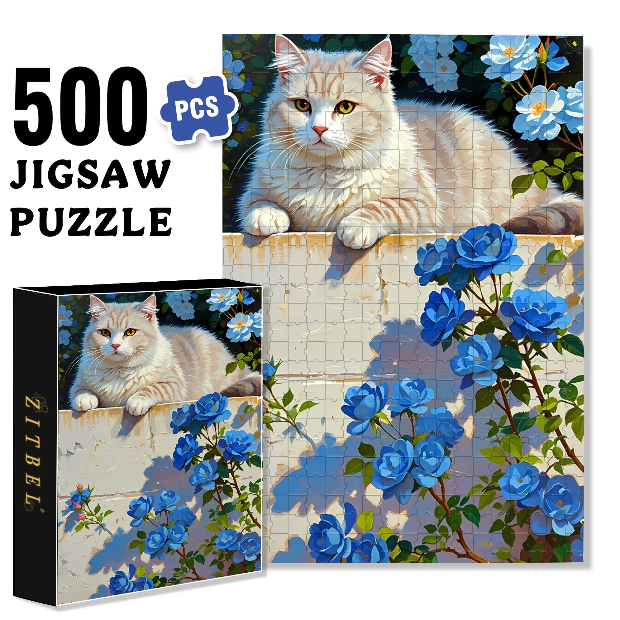 Sunbathing 500pcs/1000pcs Jigsaw Puzzle, Scratch-Resistant, Interactive Family Game & Brain-Boosting DIY Decor, Perfect for Halloween, Christmas & New Year Gifts, Family Puzzle Game